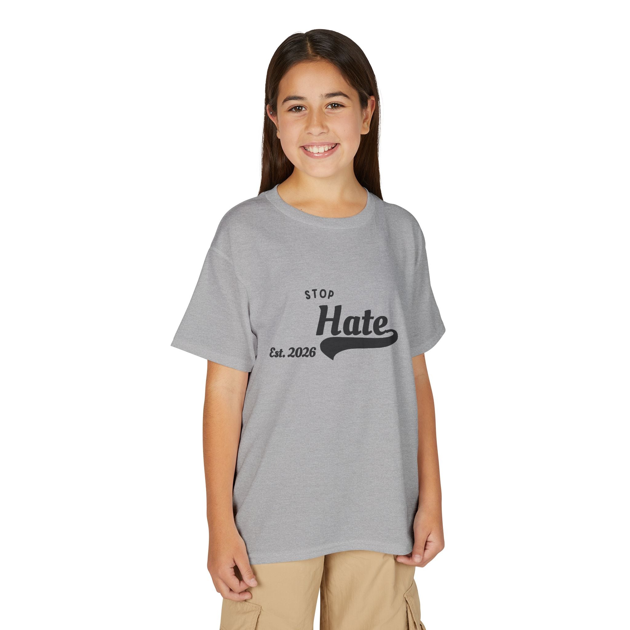 Youth T-Shirt — "Stop Hate Est. 2020" Graphic Tee