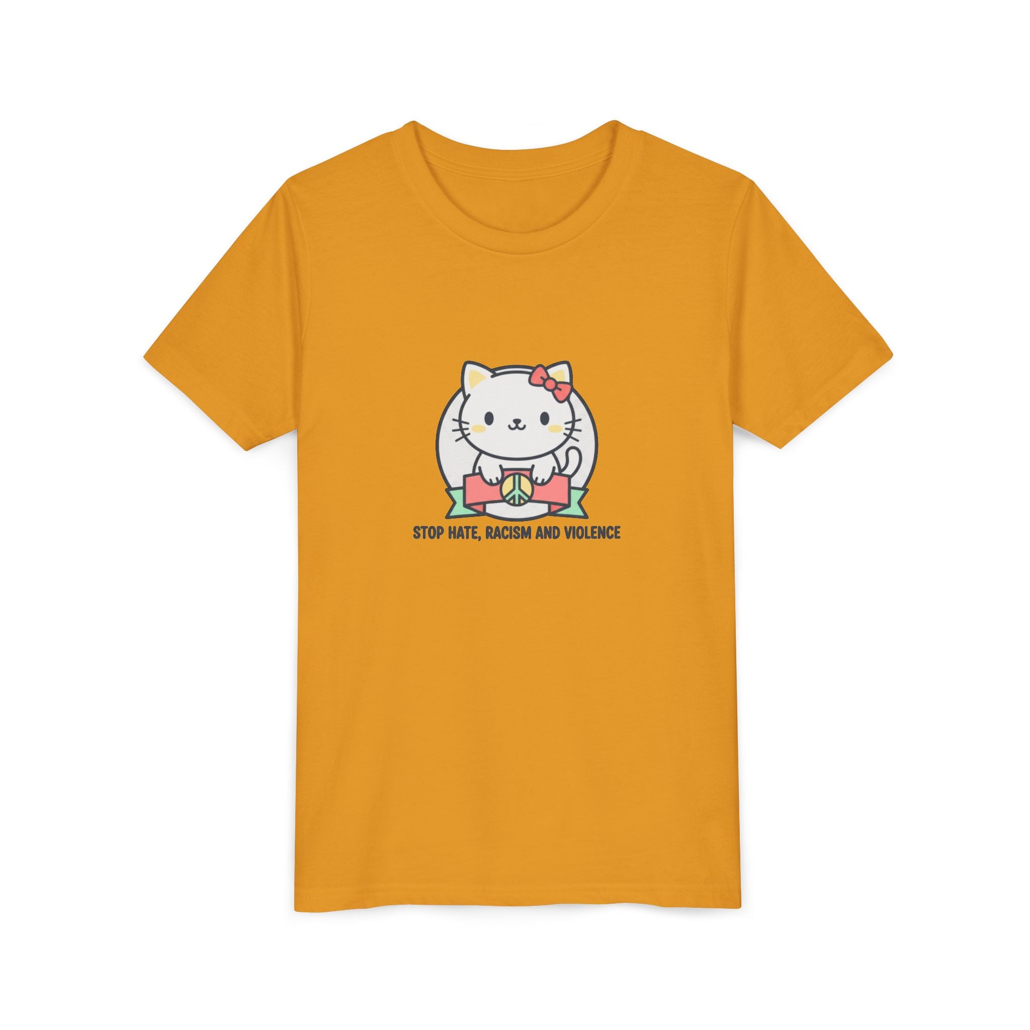 Youth Tee — HELLO KITTY STOP HATE RACISM VIOLENCE