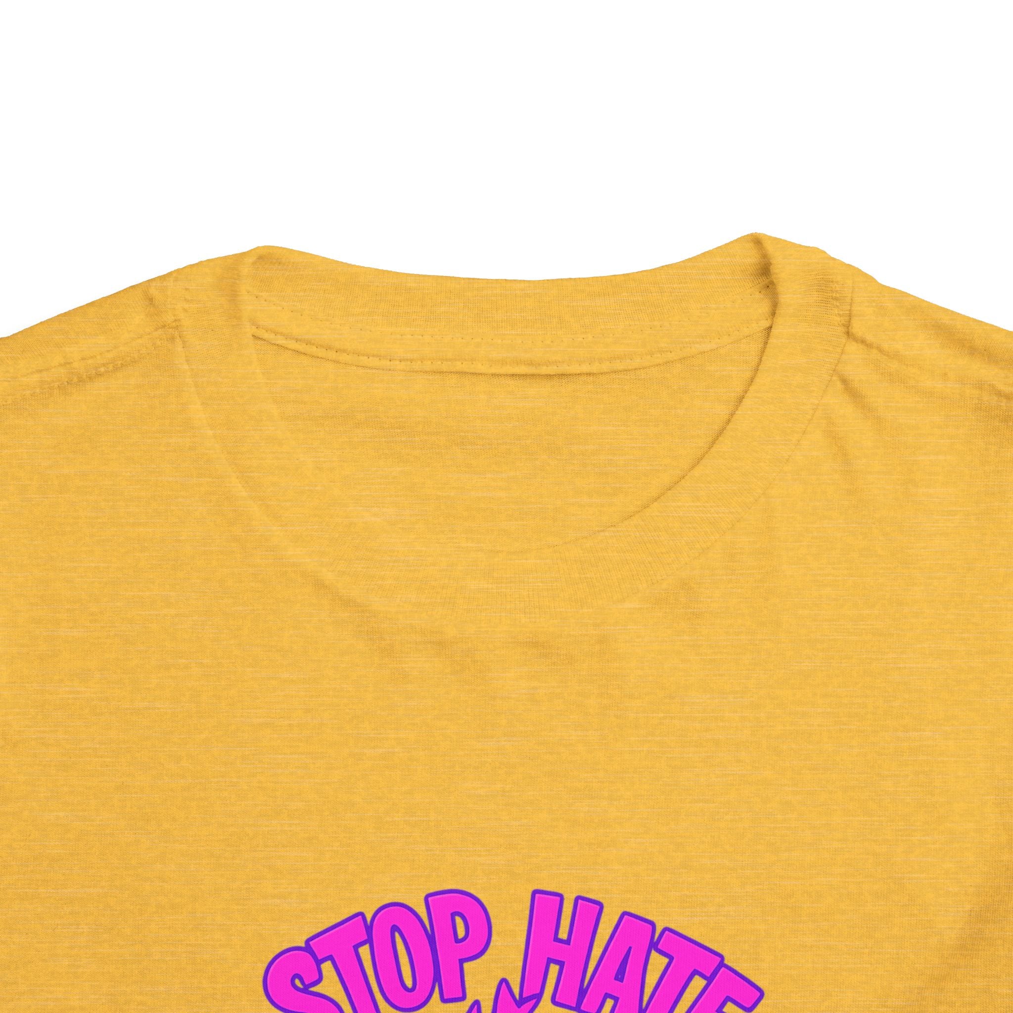 Stop Hate Toddler Tee – "Stop Hate Racism & Violence" Graphic