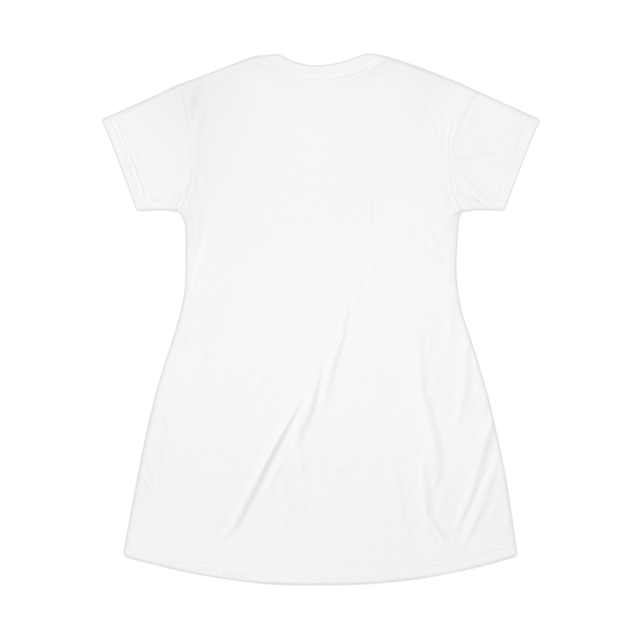 Heart Graphic T‑Shirt Dress – Red Heart "Stay With" Design