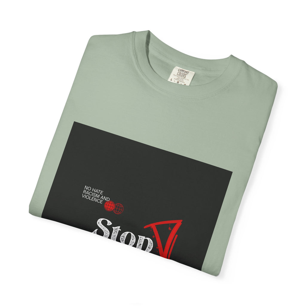 Stop Hate T-Shirt — Anti-Hate Protest Tee with Megaphone Graphic