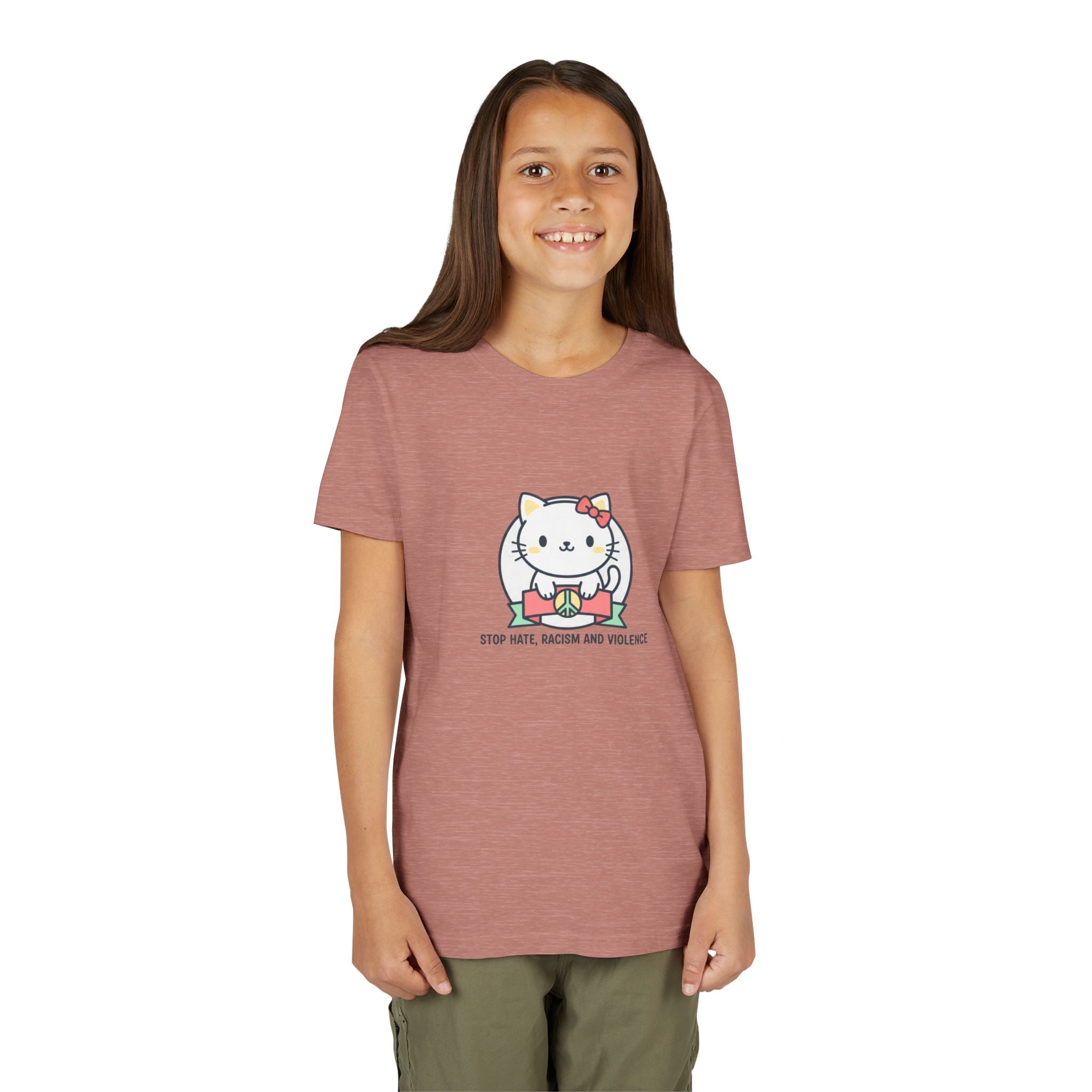 Youth Tee — HELLO KITTY STOP HATE RACISM VIOLENCE