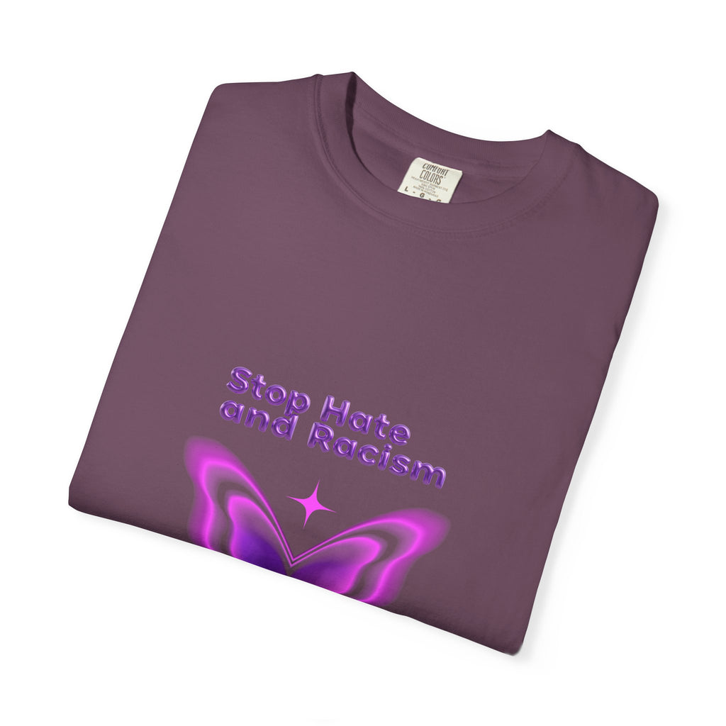 Stop Hate and Racism Butterfly T-Shirt