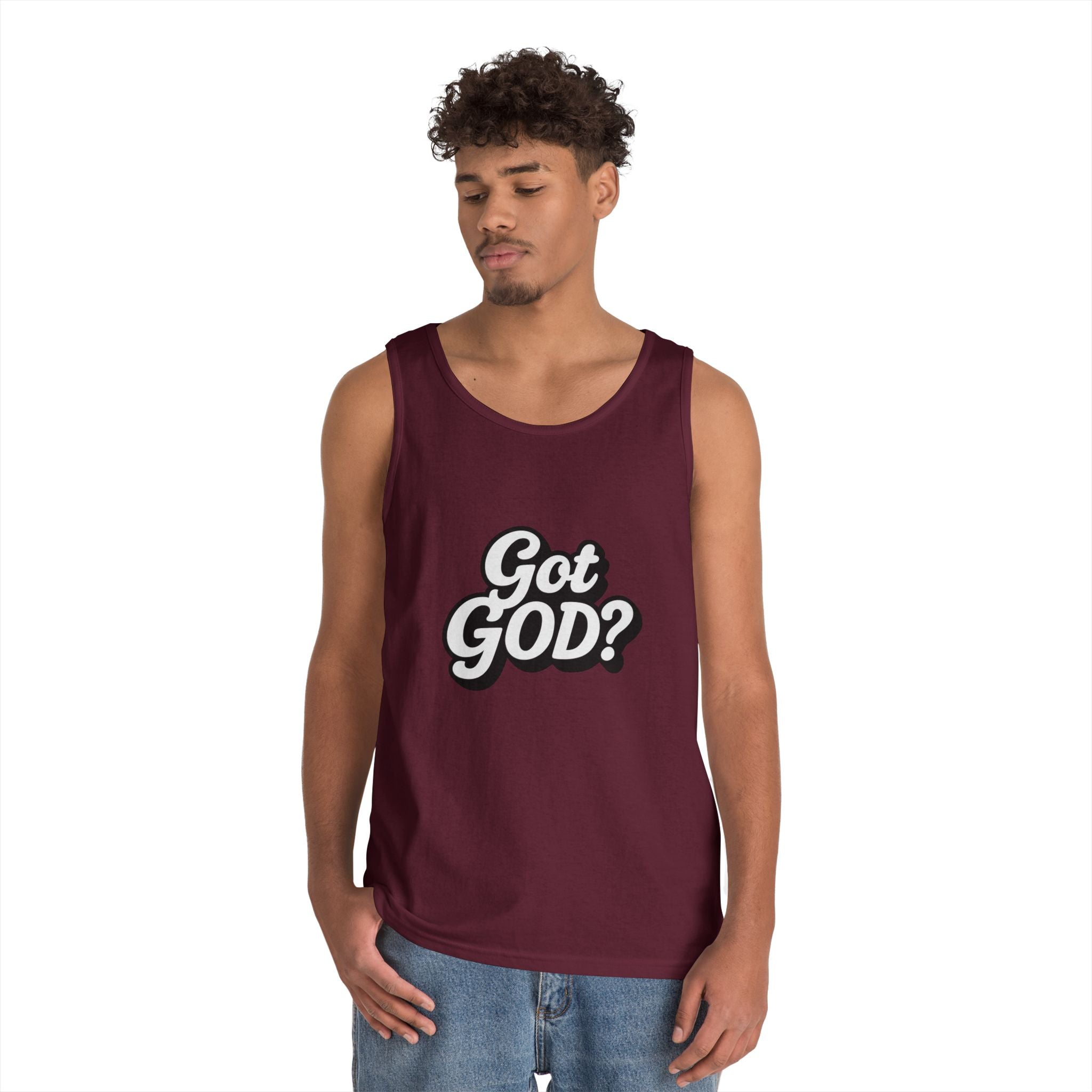 Got God? Tank Top — Retro Script Faith Graphic Tank