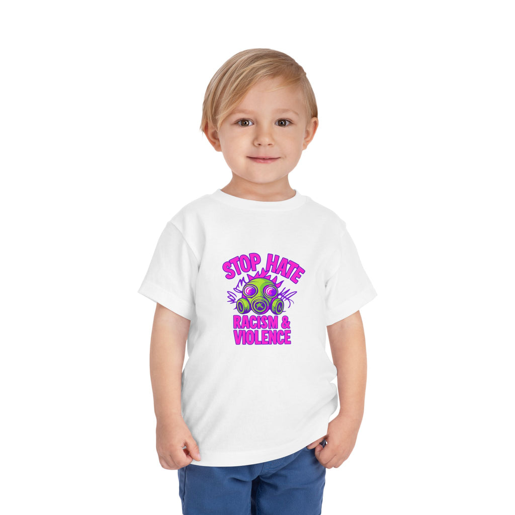 Stop Hate Toddler Tee – "Stop Hate Racism & Violence" Graphic