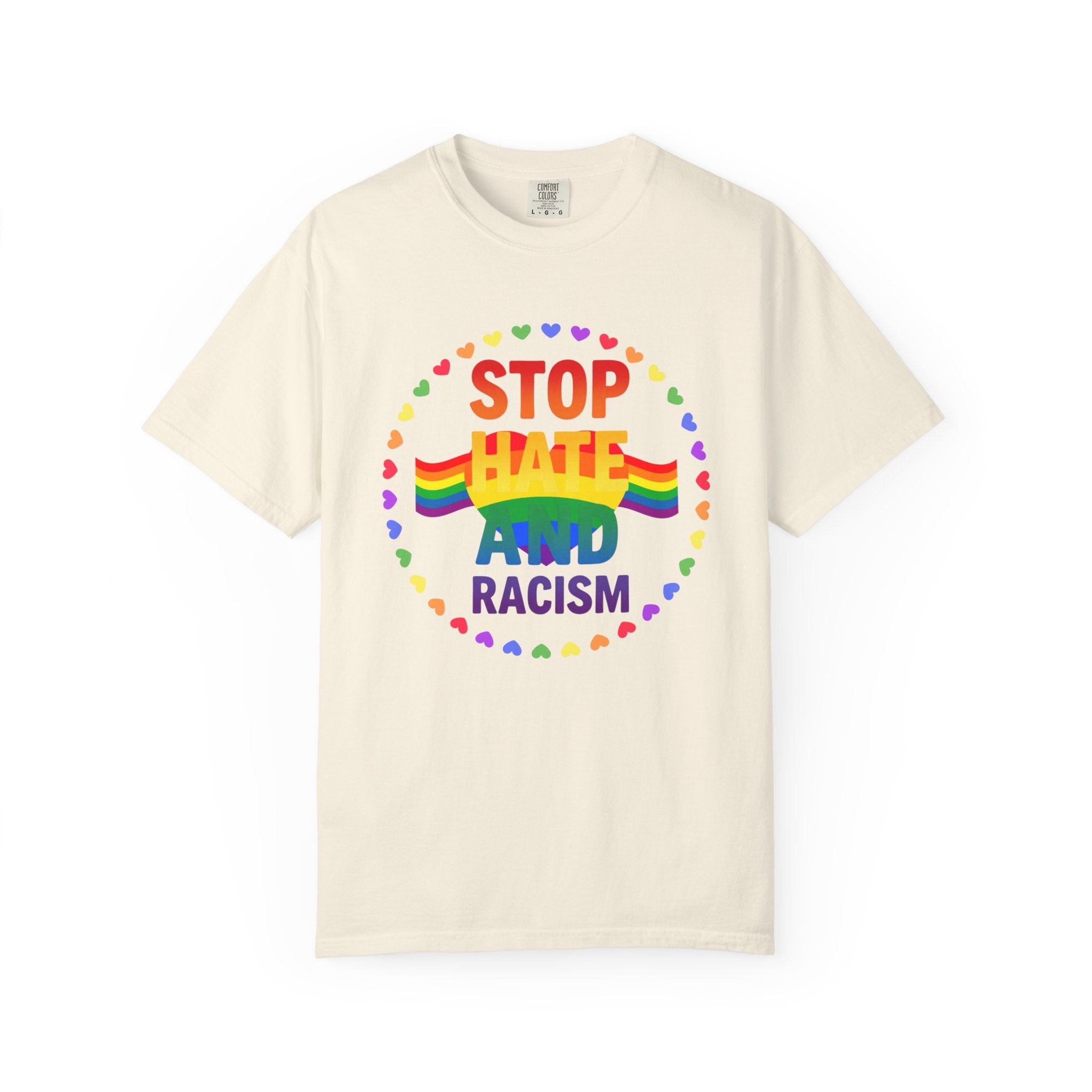 Stop Hate and Racism Rainbow T-Shirt
