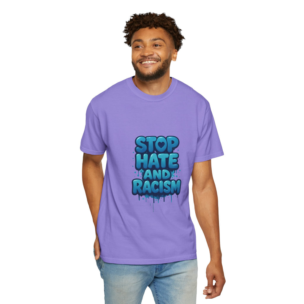 Stop Hate and Racism T-Shirt — Bold Anti-Racism Graphic Tee