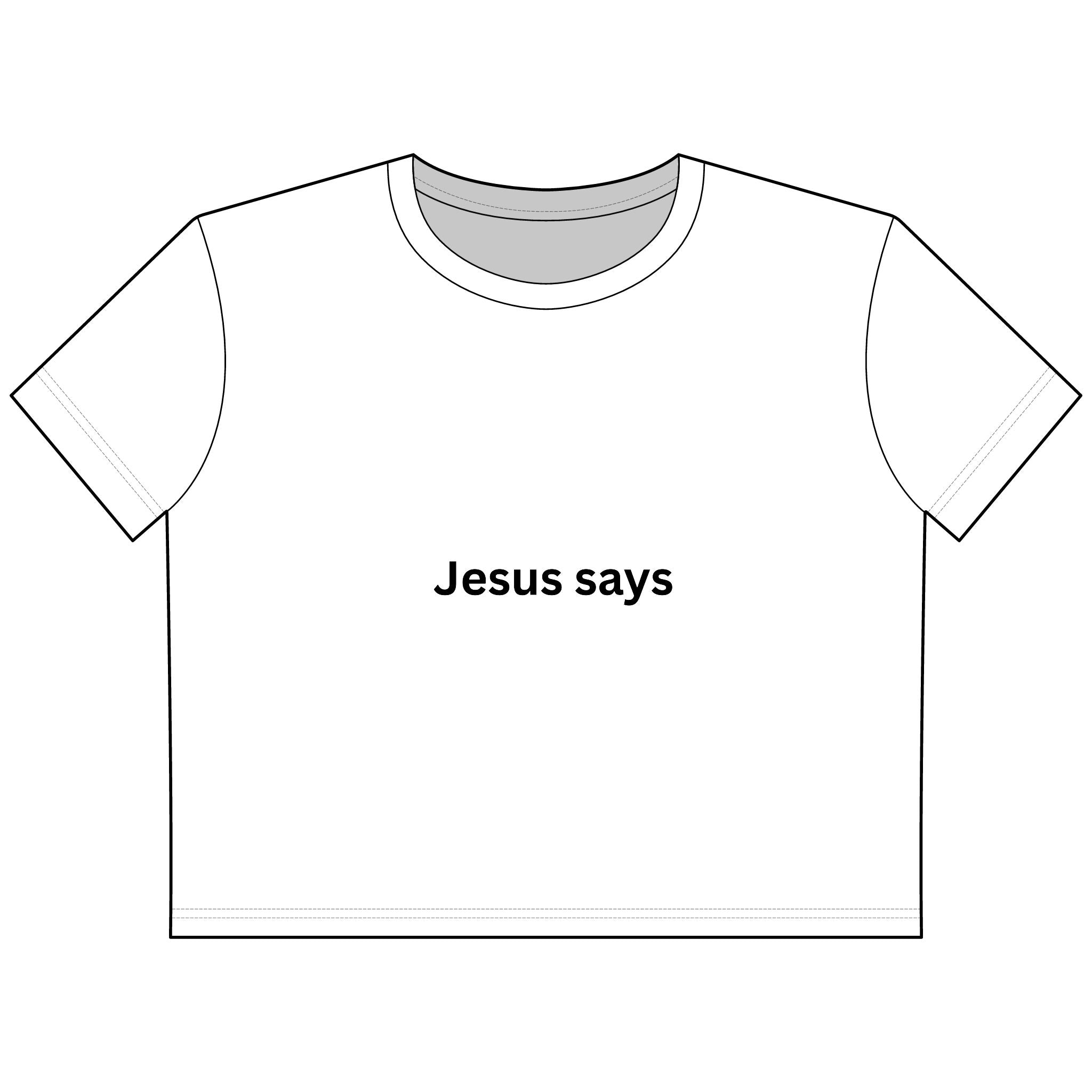 Jesus Says STOP Cropped Tee — Christian Graphic Women's Boxy Shirt