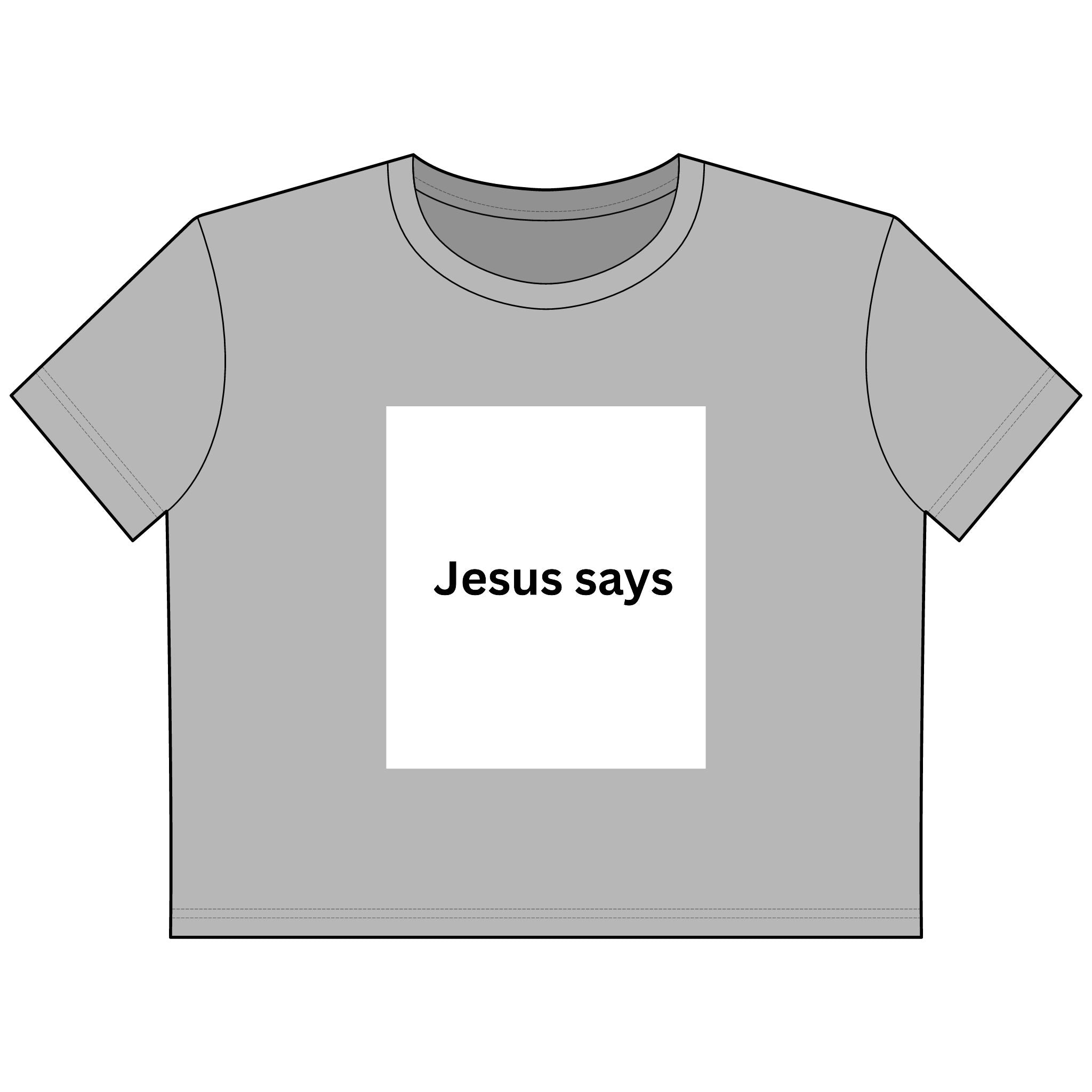 Jesus Says STOP Cropped Tee — Christian Graphic Women's Boxy Shirt