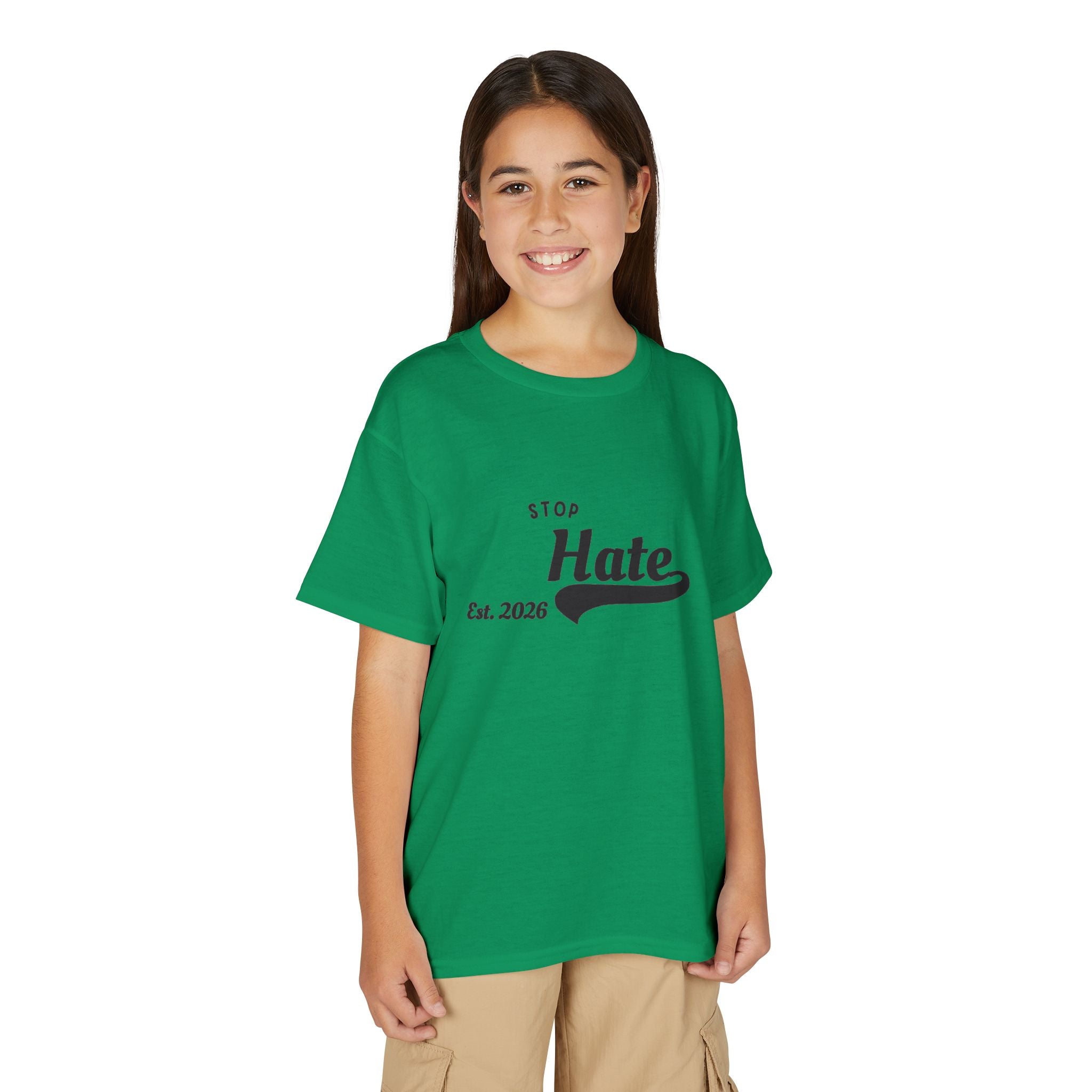 Youth T-Shirt — "Stop Hate Est. 2020" Graphic Tee