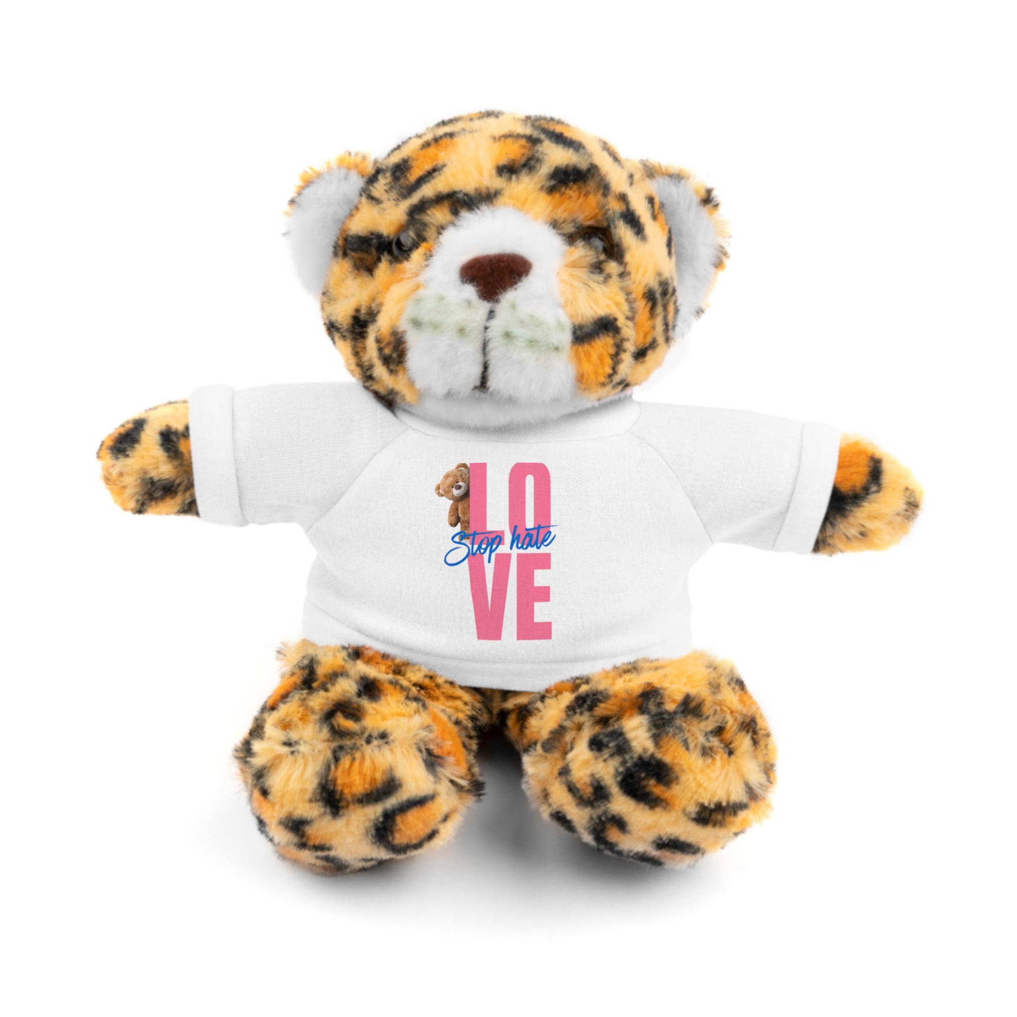 Love Teddy Bear with 'Love' Tee – Cute Plush Gift for Valentine’s Day