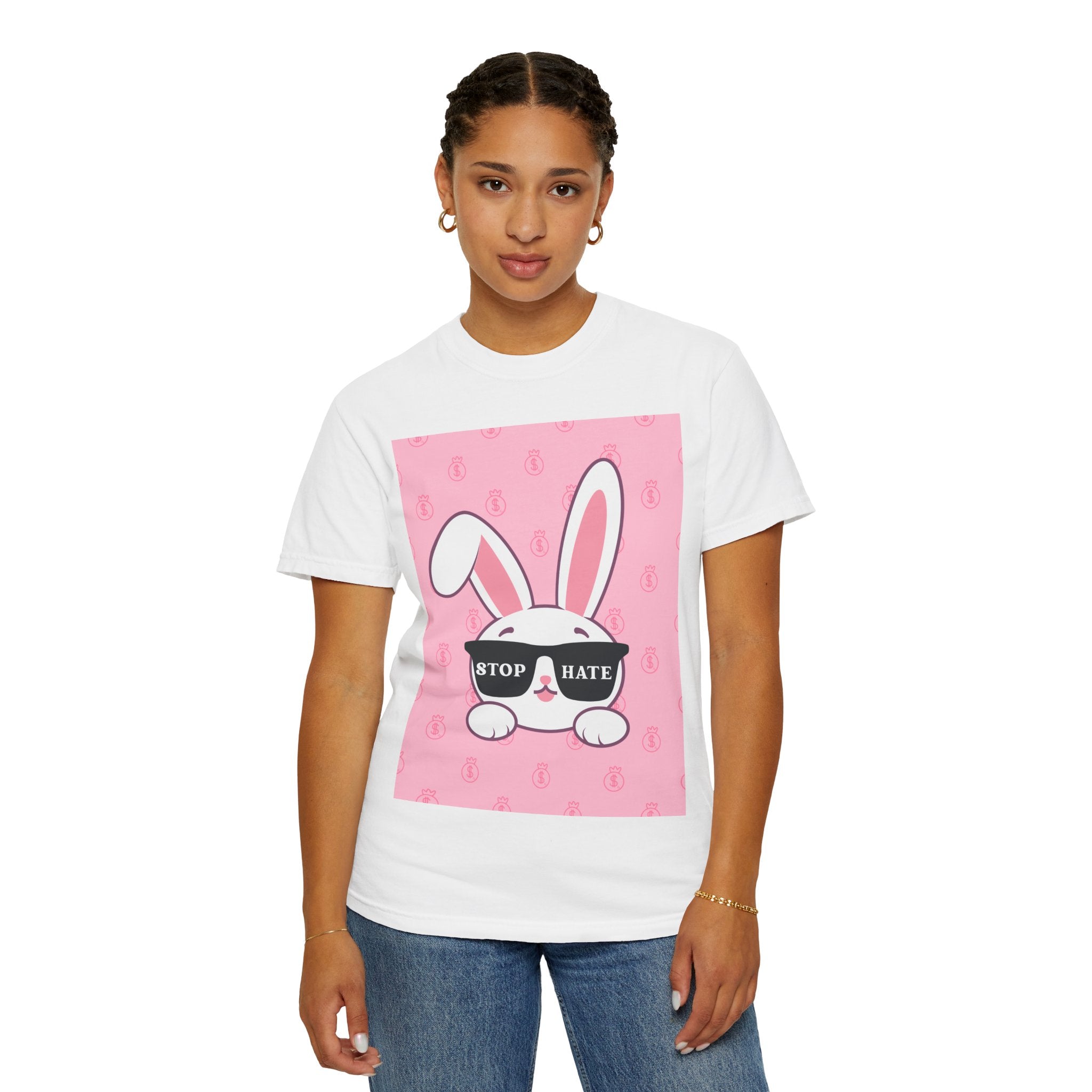 Bunny 'STOP HATE' Graphic T-Shirt