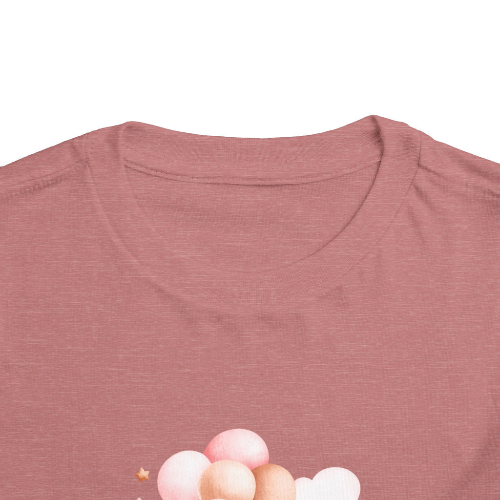 Toddler Tee — Cute Teddy with Balloons “Stop Hate and Racism”