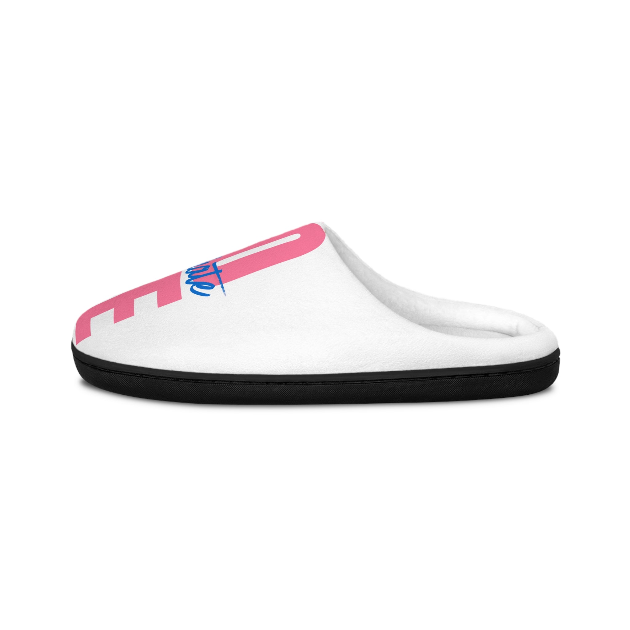 Stop Hating Love Women's Indoor Slippers — Cute Teddy Graphic