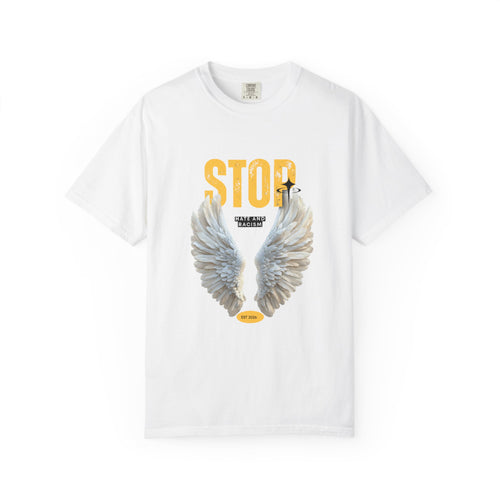 Angel Wings "STOP" Graphic T‑Shirt