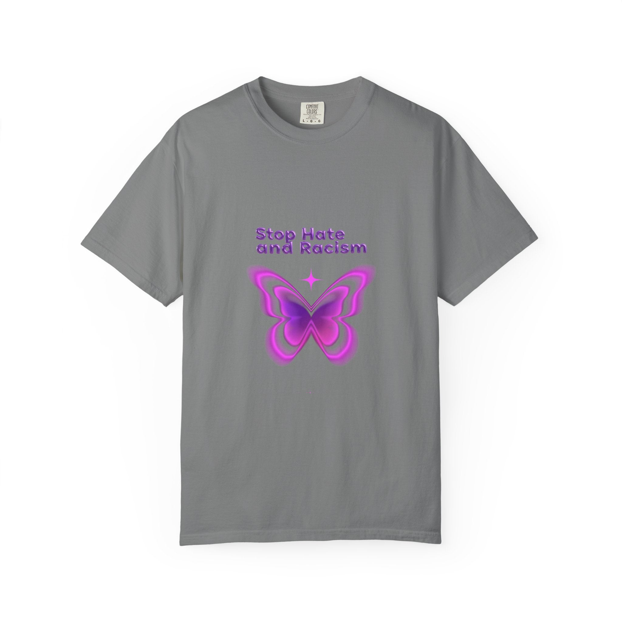 Stop Hate and Racism Butterfly T-Shirt
