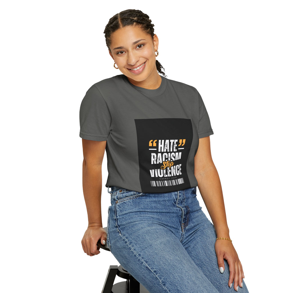 Anti-Racism T-Shirt — "Hate Racism Stop Violence" Graphic Tee