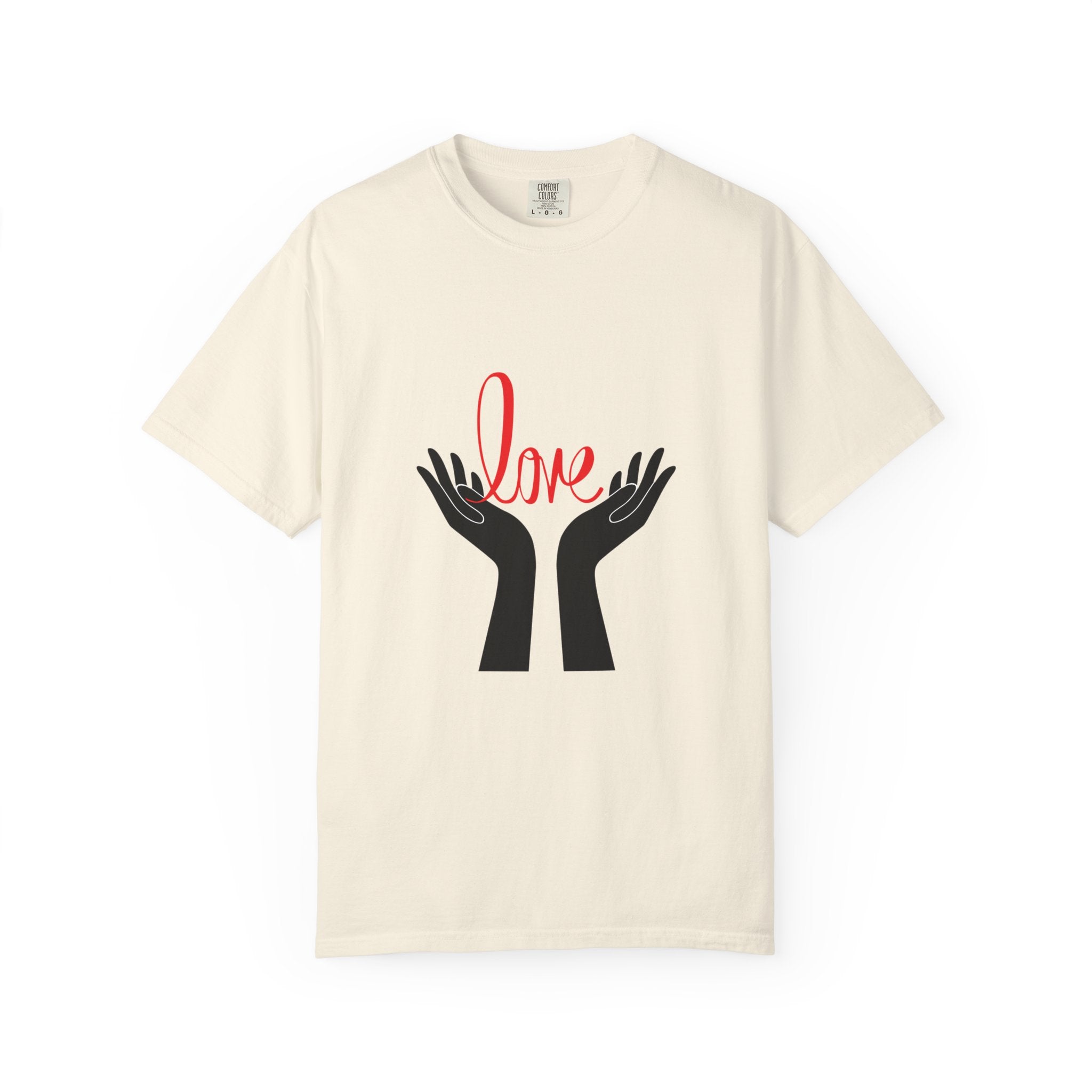 Love Hands T-Shirt — Minimalist Heart Hands Graphic Tee