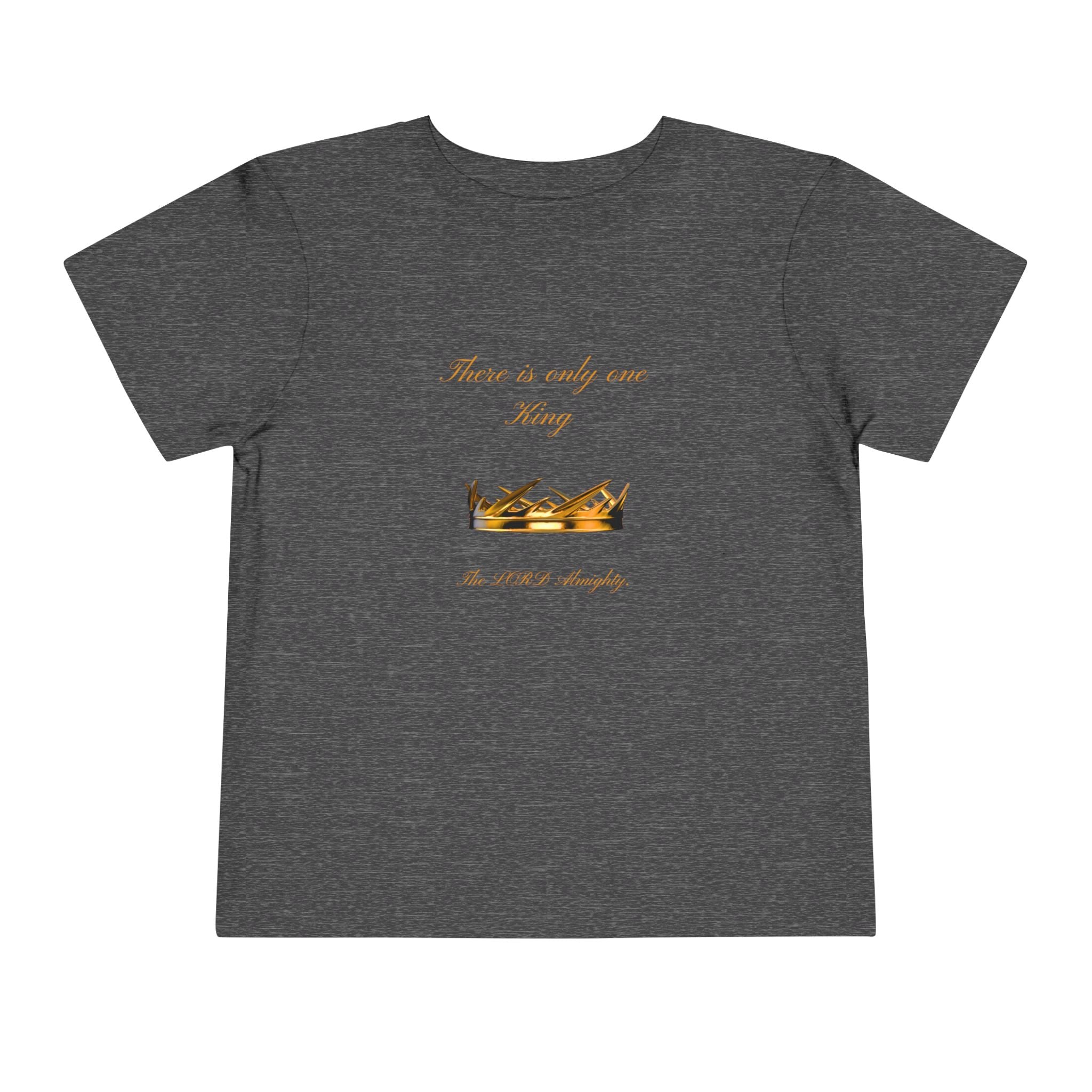 Toddler Tee - 'There is only one King' Crown Christian Baby Shirt