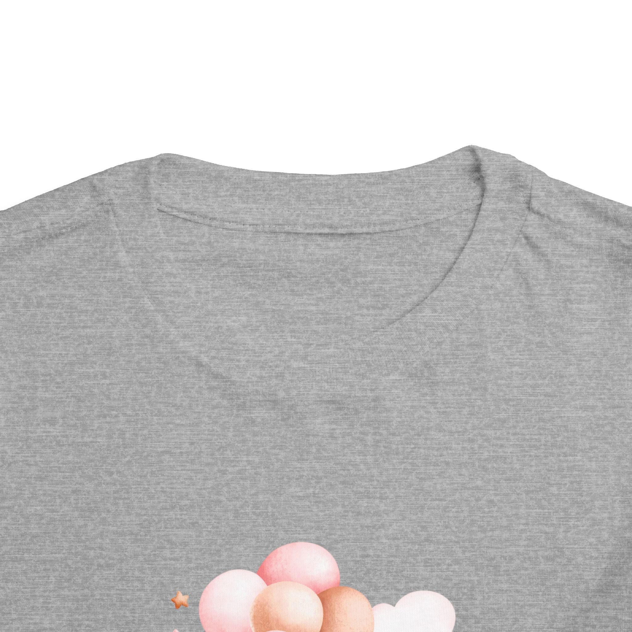 Toddler Tee — Cute Teddy with Balloons “Stop Hate and Racism”