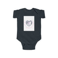 Infant Bodysuit — Pink Heart Crystal Design "My First Little Love"