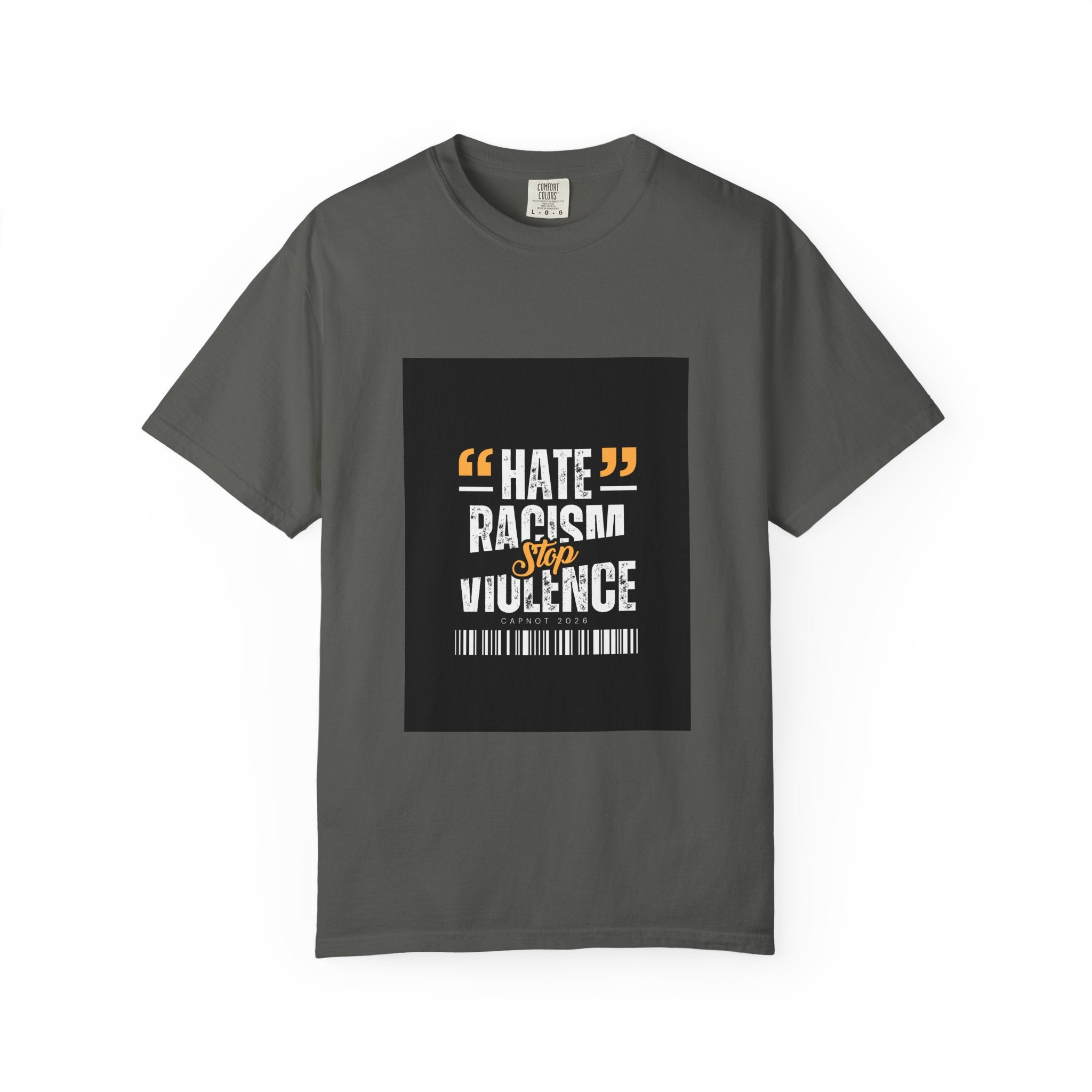 Anti-Racism T-Shirt — "Hate Racism Stop Violence" Graphic Tee