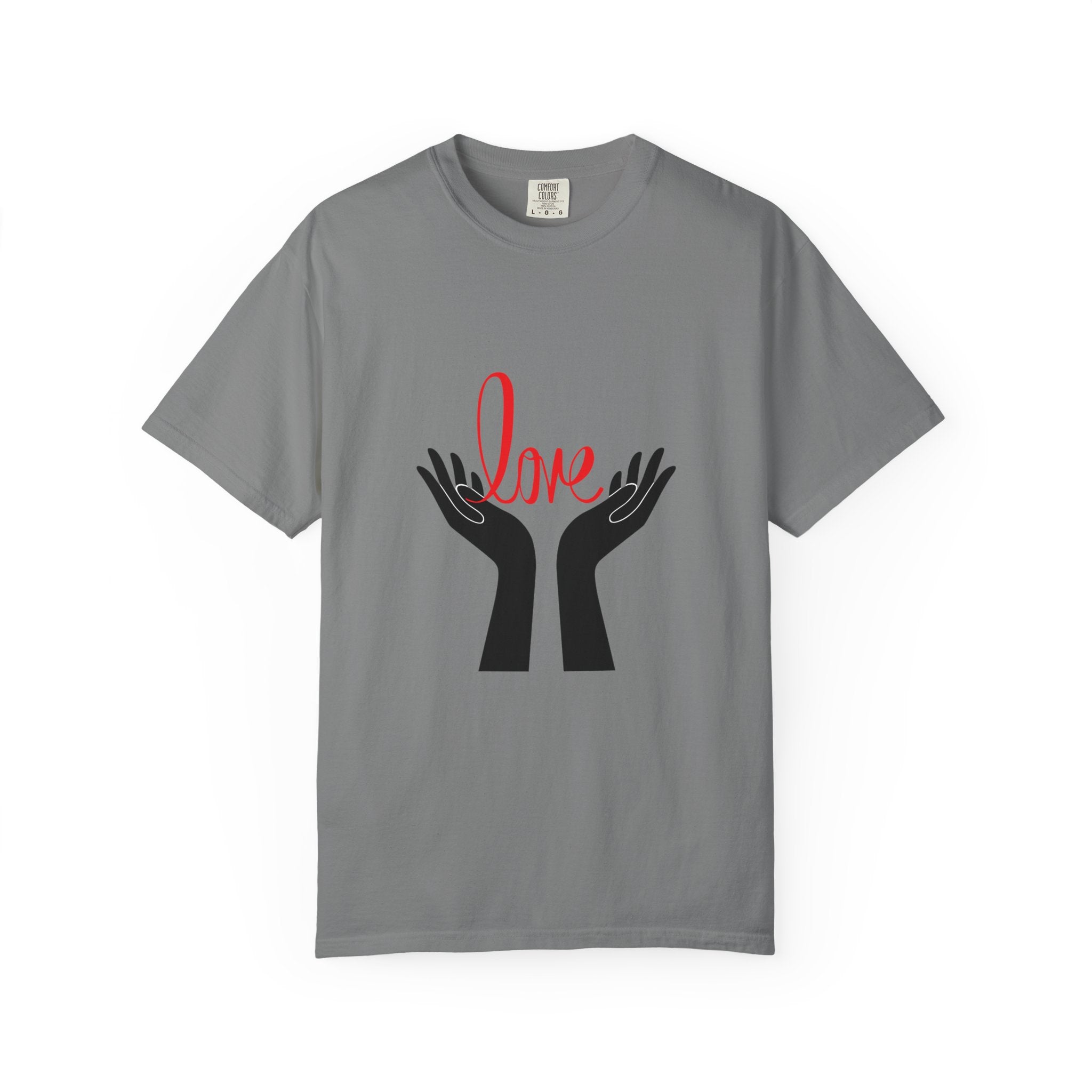 Love Hands T-Shirt — Minimalist Heart Hands Graphic Tee
