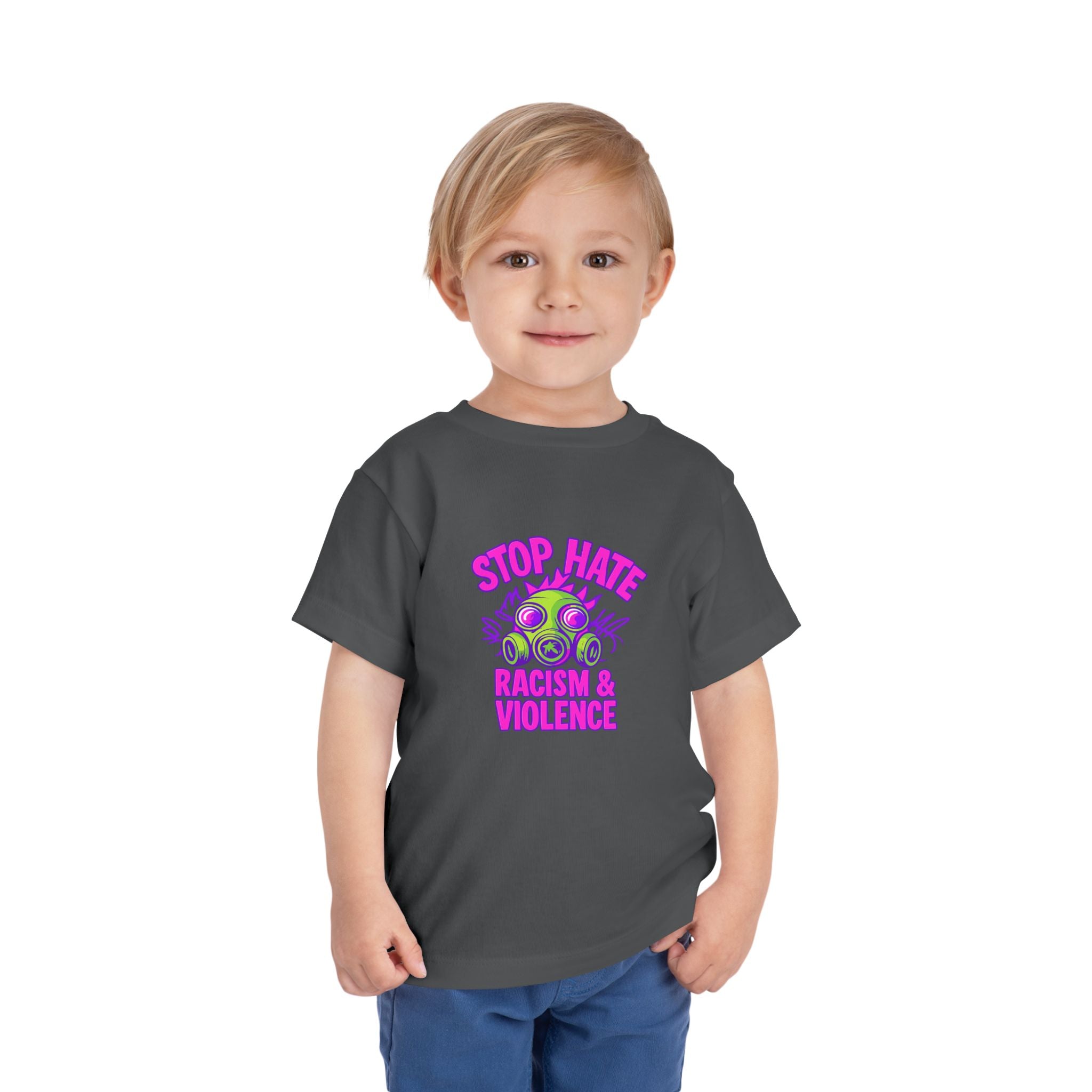 Stop Hate Toddler Tee – "Stop Hate Racism & Violence" Graphic
