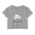Cute Cat Crop Top — "Stop Hate, Racism and Violence" Festival Tee