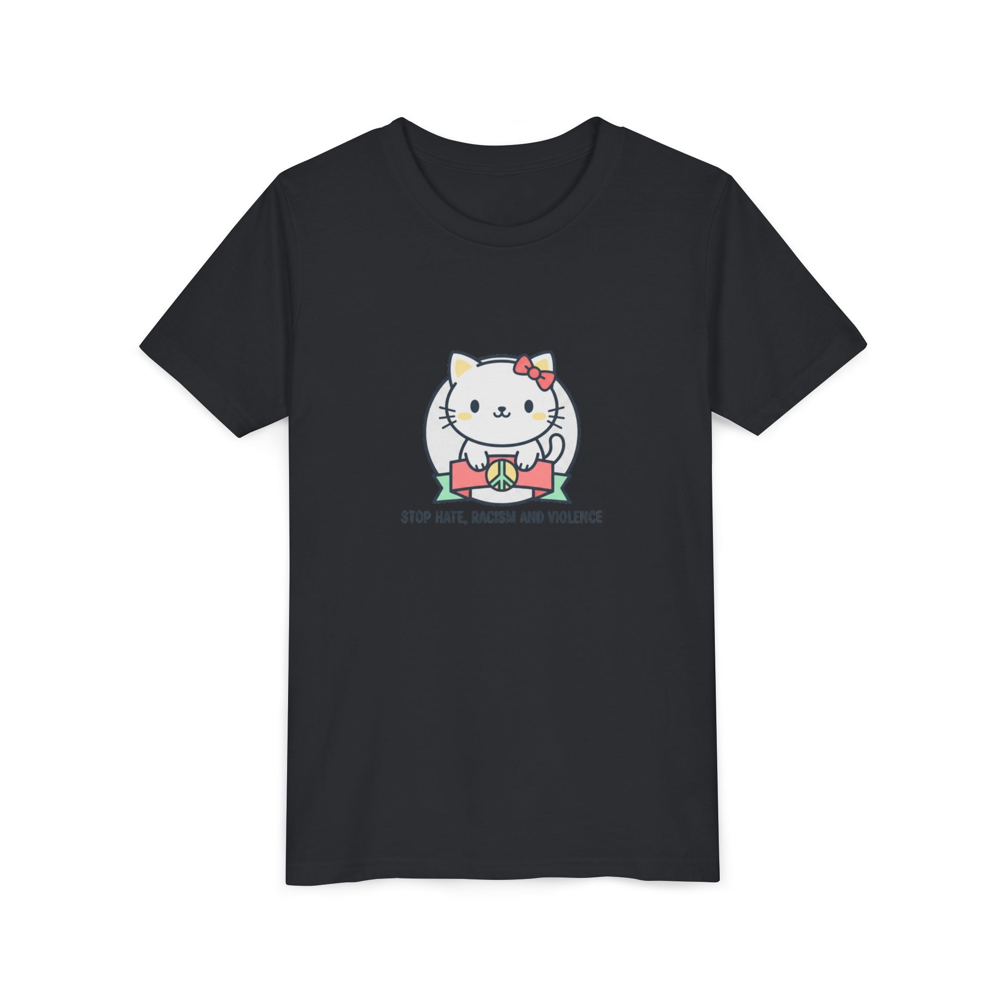 Youth Tee — HELLO KITTY STOP HATE RACISM VIOLENCE