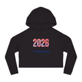 Cropped Hoodie - 2026 America "It's all about freedom." Patriotic Women's Sweatshirt