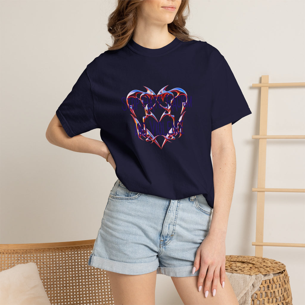 Stop the Racism and Violence Heart T-Shirt