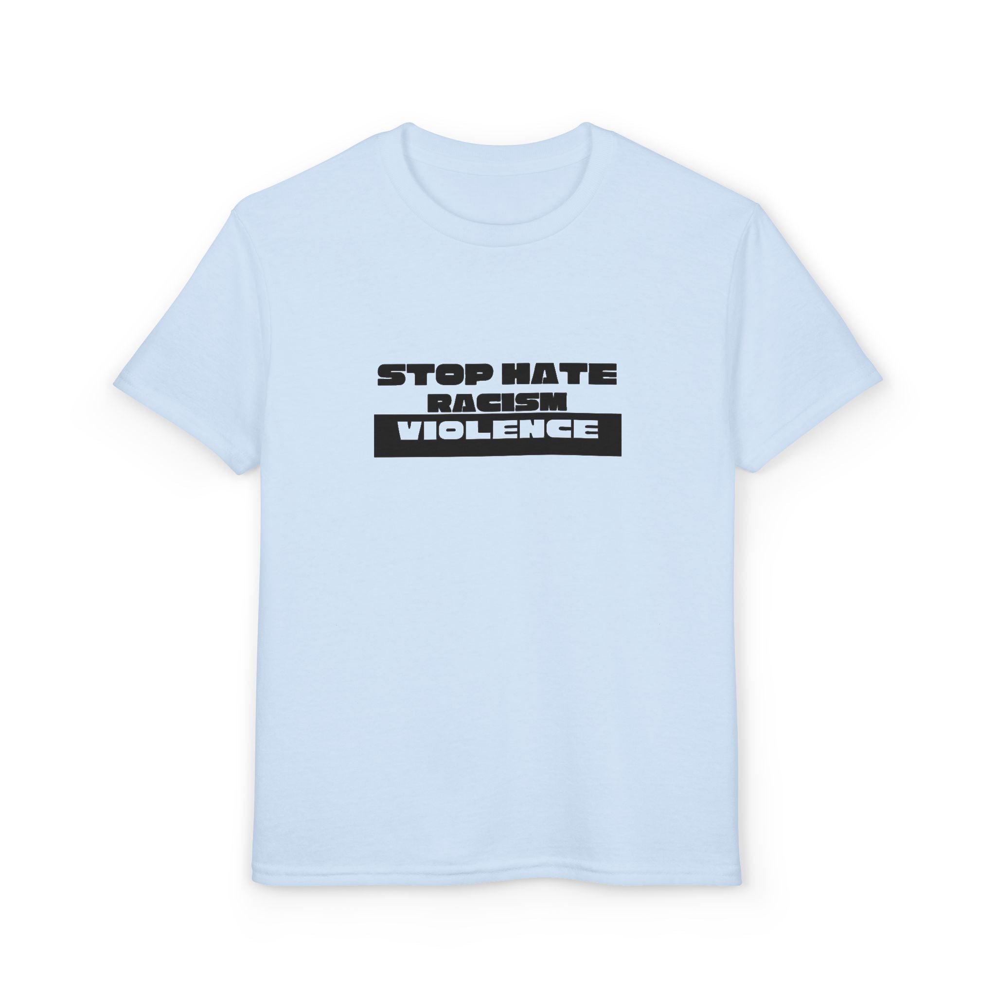 Youth T-Shirt — "Stop Hate, Stop Violence" Graphic Tee