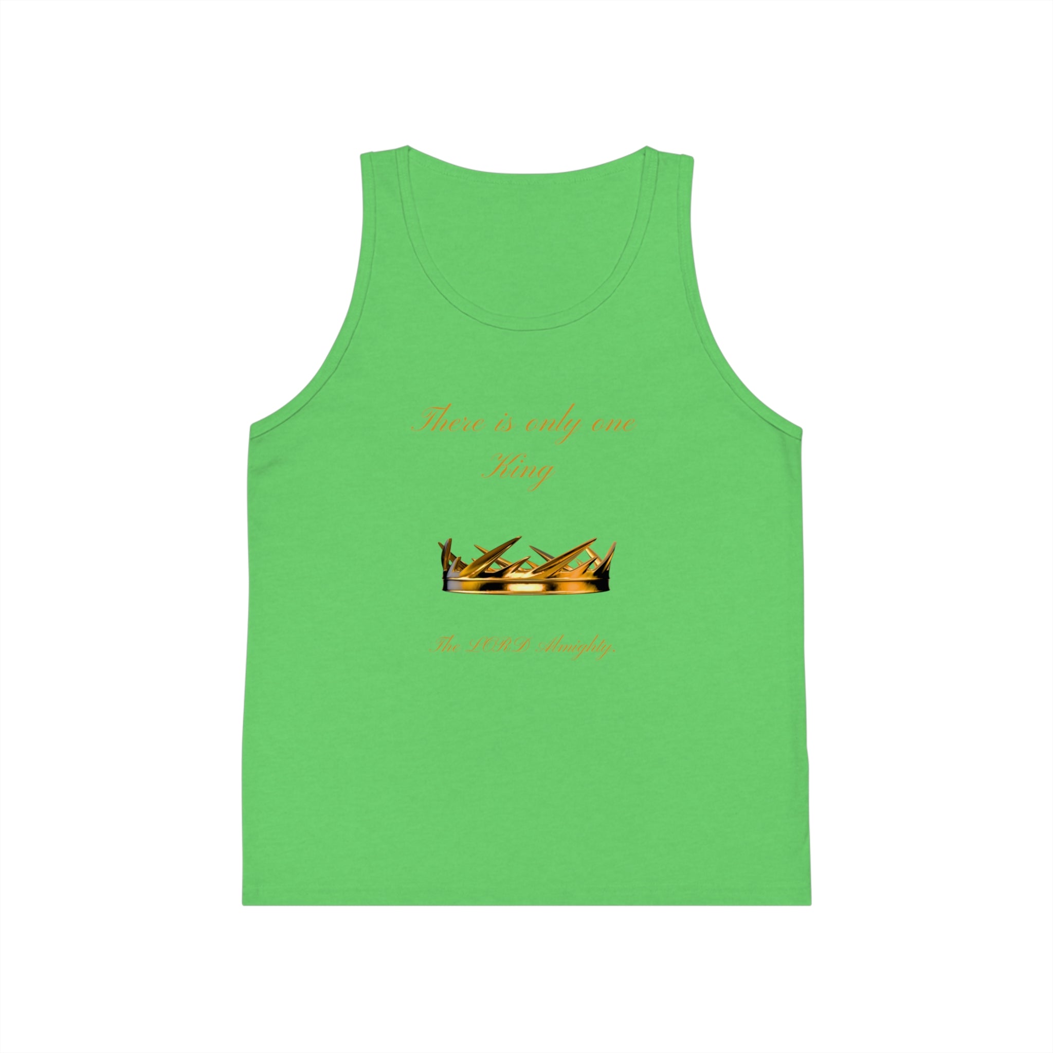 Kids Tank Top — "There is only one King" Crown Graphic