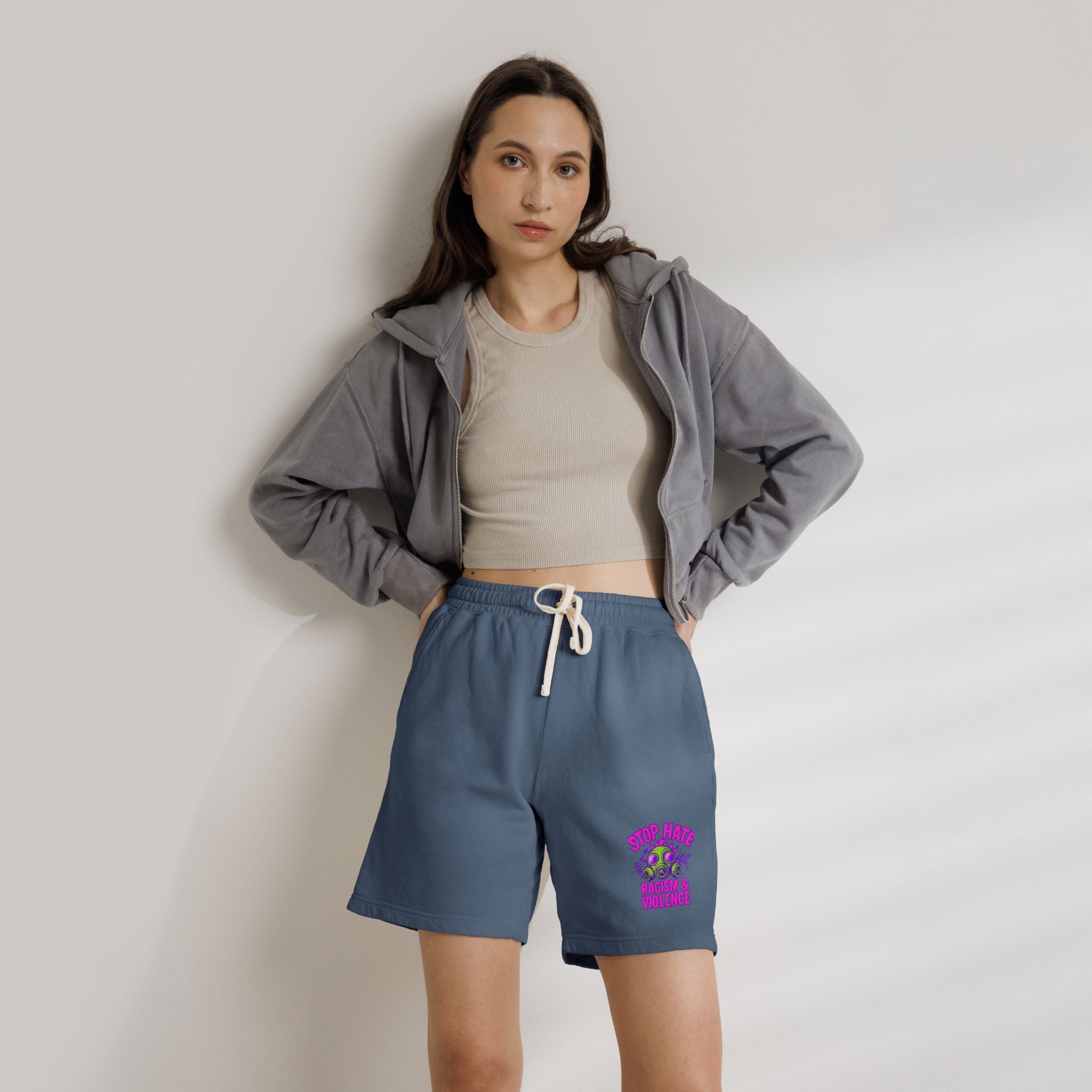 Lightweight Fleece Sweat Shorts — "Step Back Into Your Era" Retro Graphic
