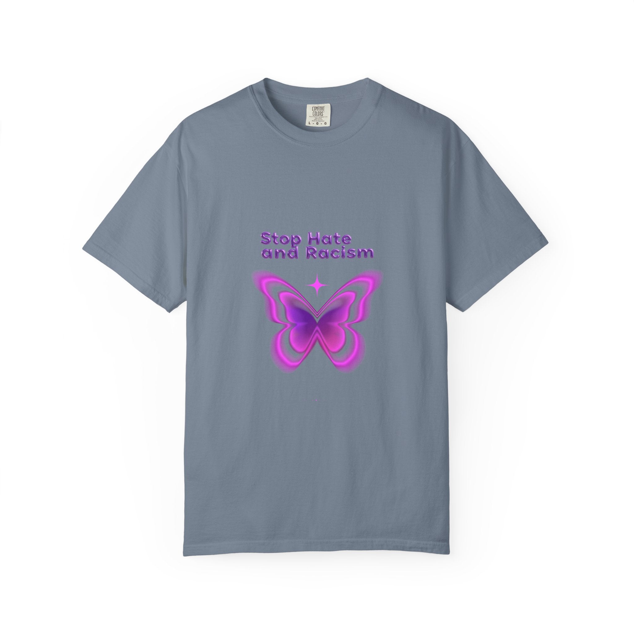 Stop Hate and Racism Butterfly T-Shirt