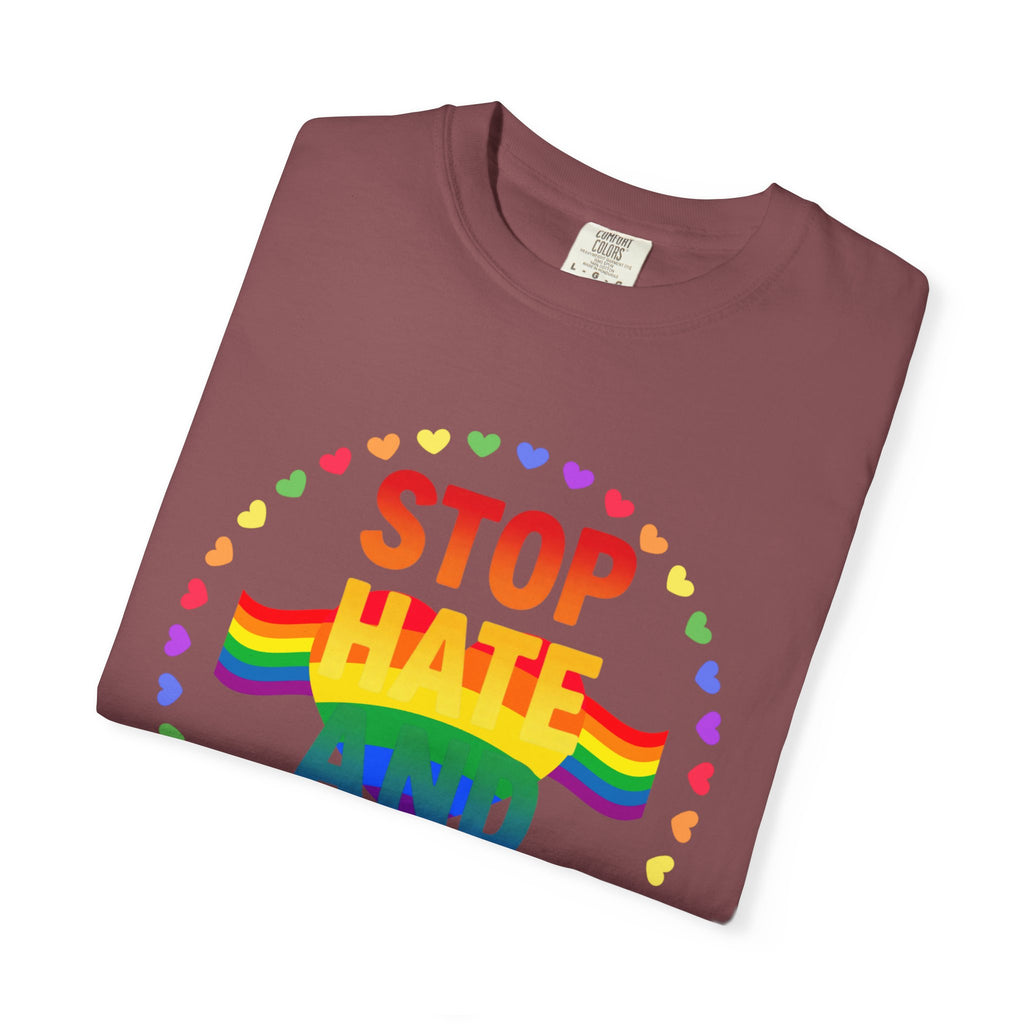 Stop Hate and Racism Rainbow T-Shirt