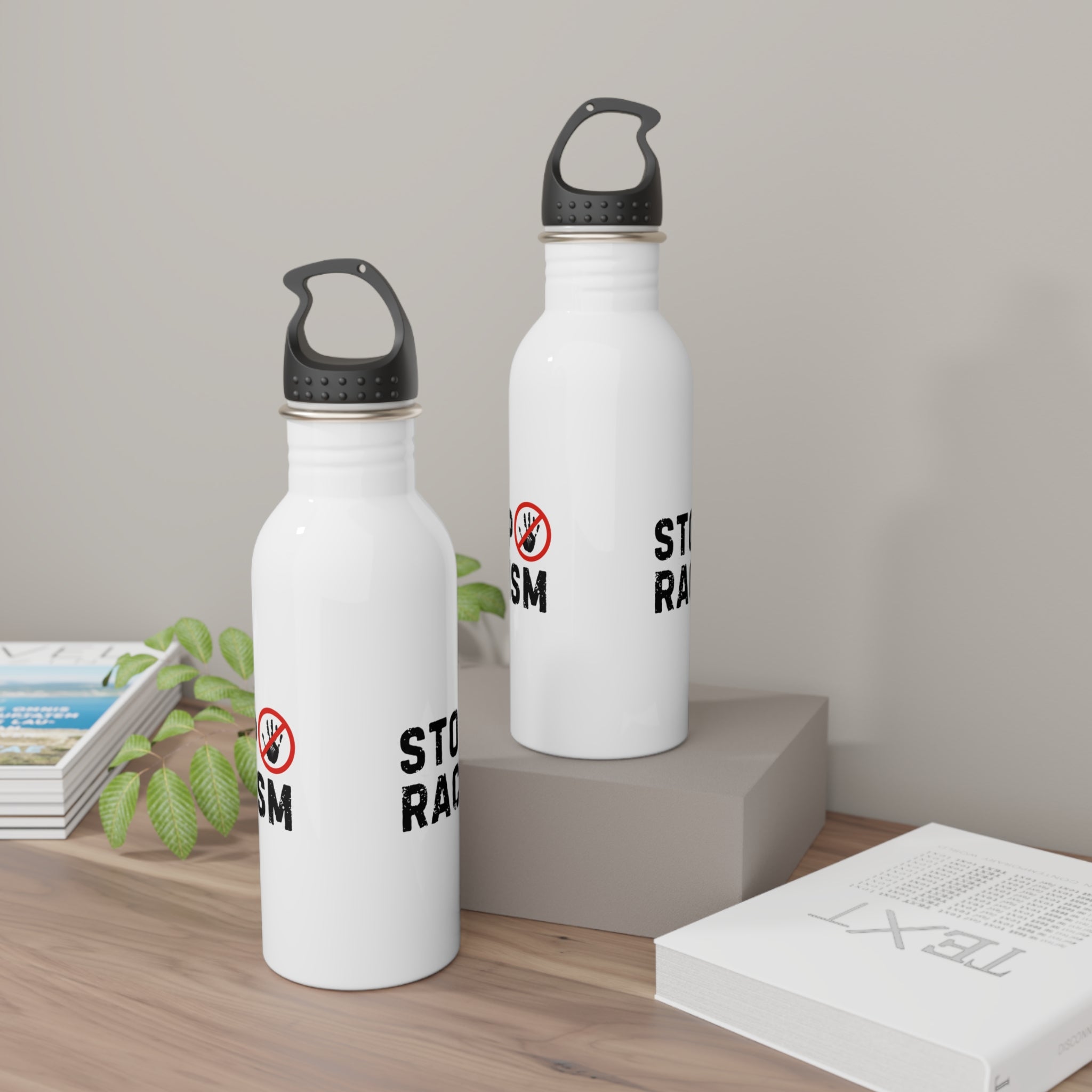 Stop Racism Stainless Steel Water Bottle — Anti-Racism Protest Bottle