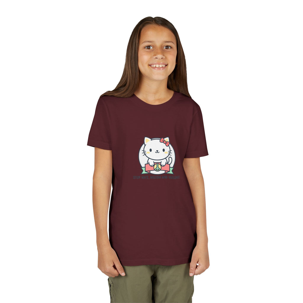 Youth Tee — HELLO KITTY STOP HATE RACISM VIOLENCE