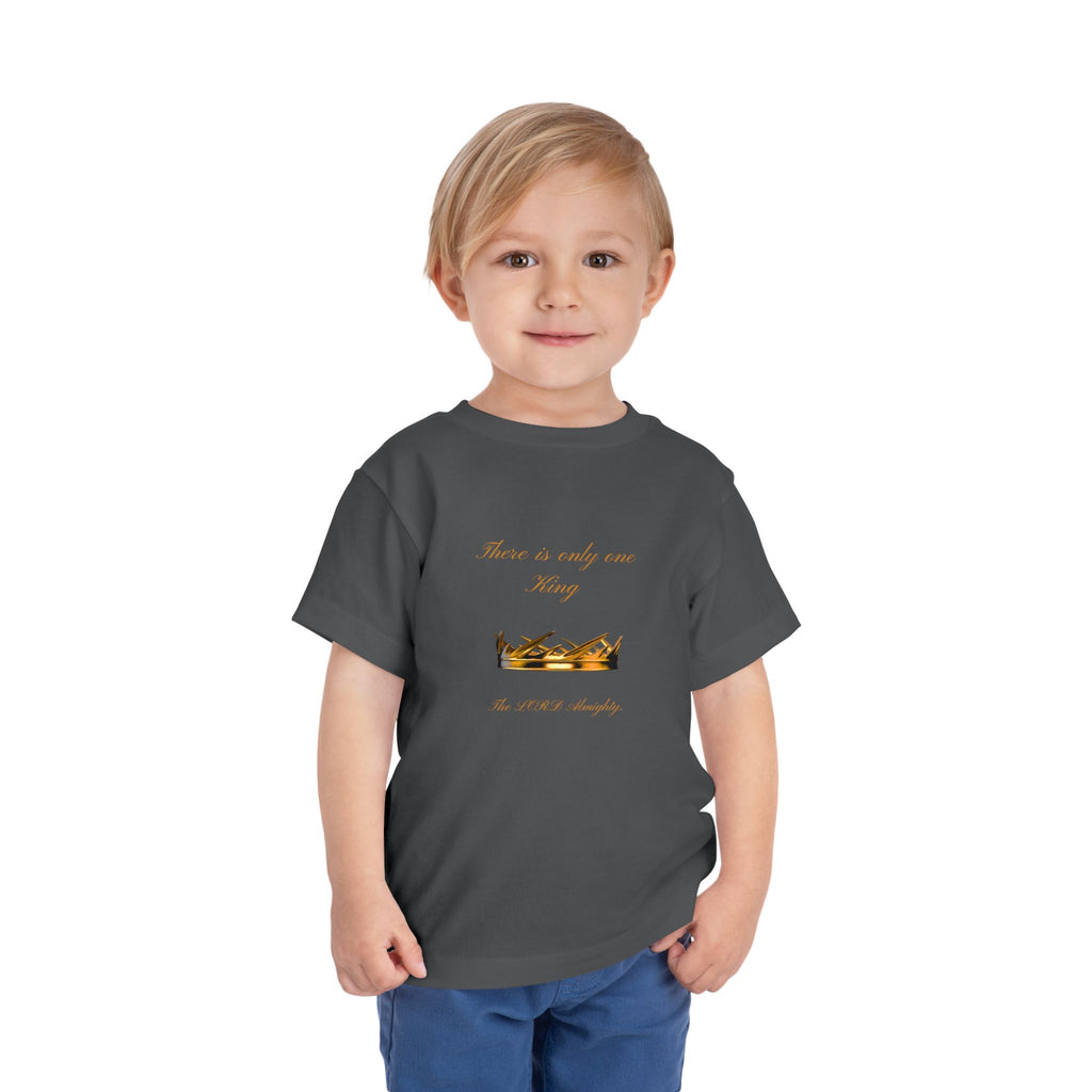 Toddler Tee - 'There is only one King' Crown Christian Baby Shirt