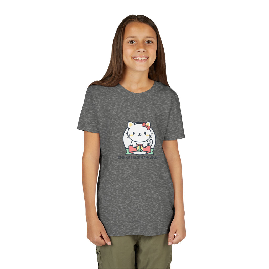 Youth Tee — HELLO KITTY STOP HATE RACISM VIOLENCE