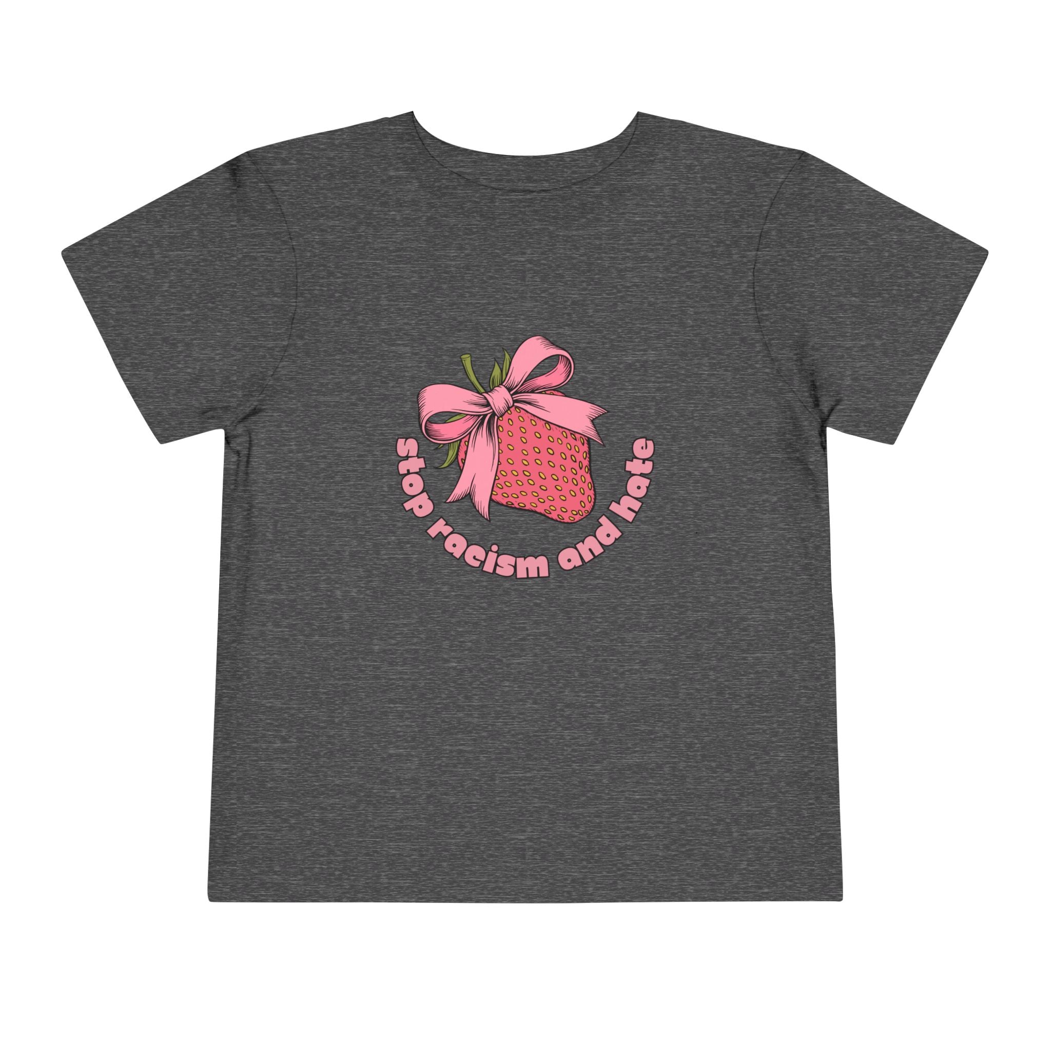 Toddler Tee — Pink Gift Strawberry Graphic "Stop Rockin and Rollin"