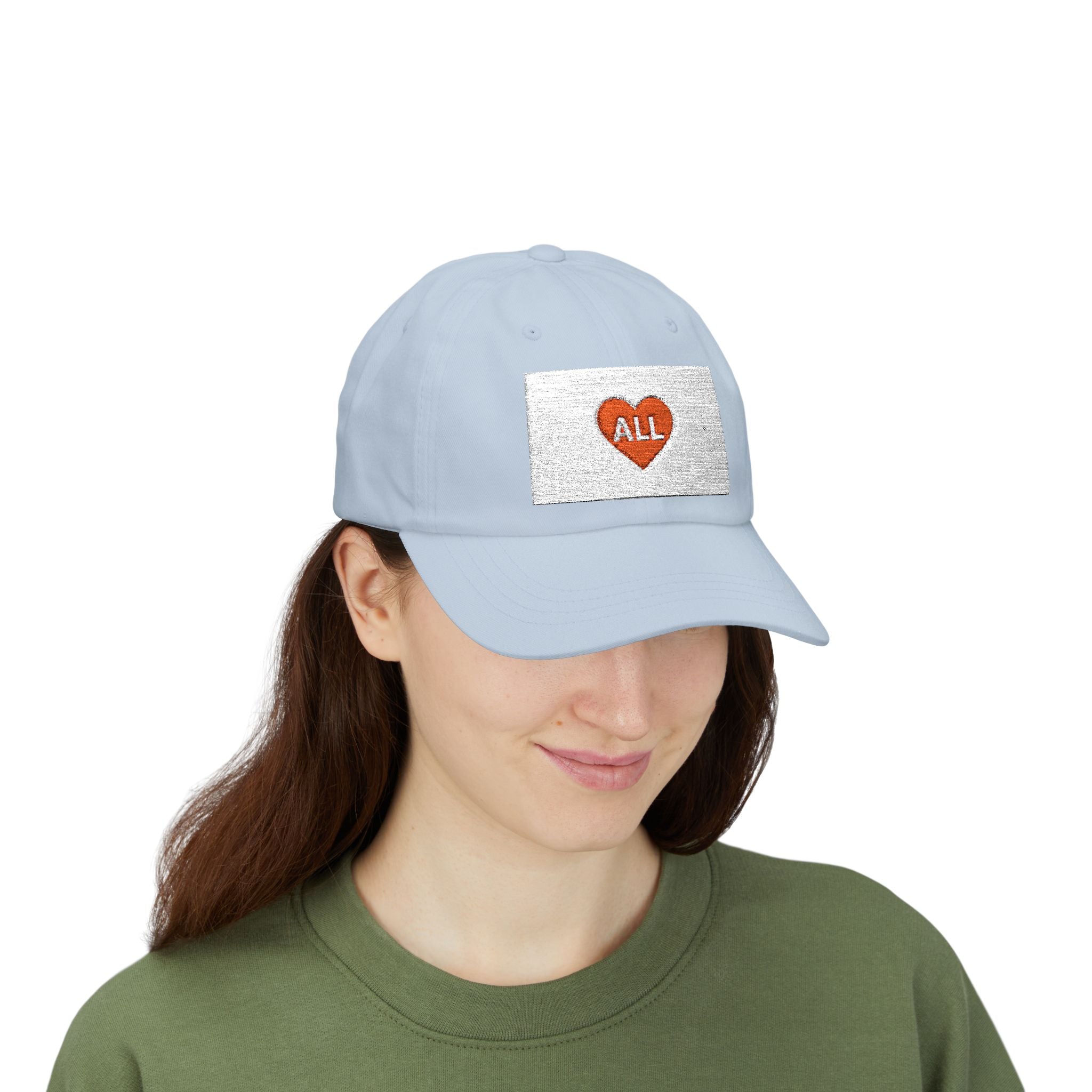 Dad Cap — Red Heart "ALL" Embroidered Baseball Hat