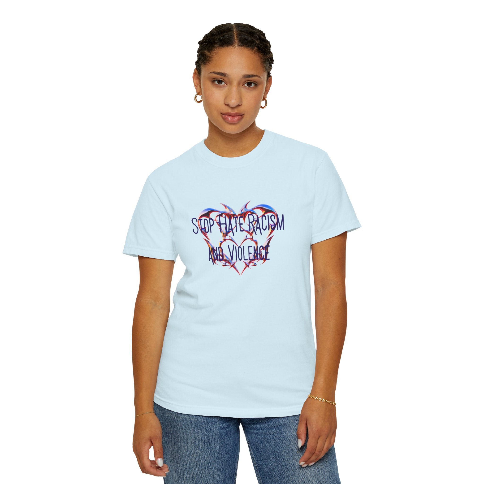 Stop the Racism and Violence Heart T-Shirt
