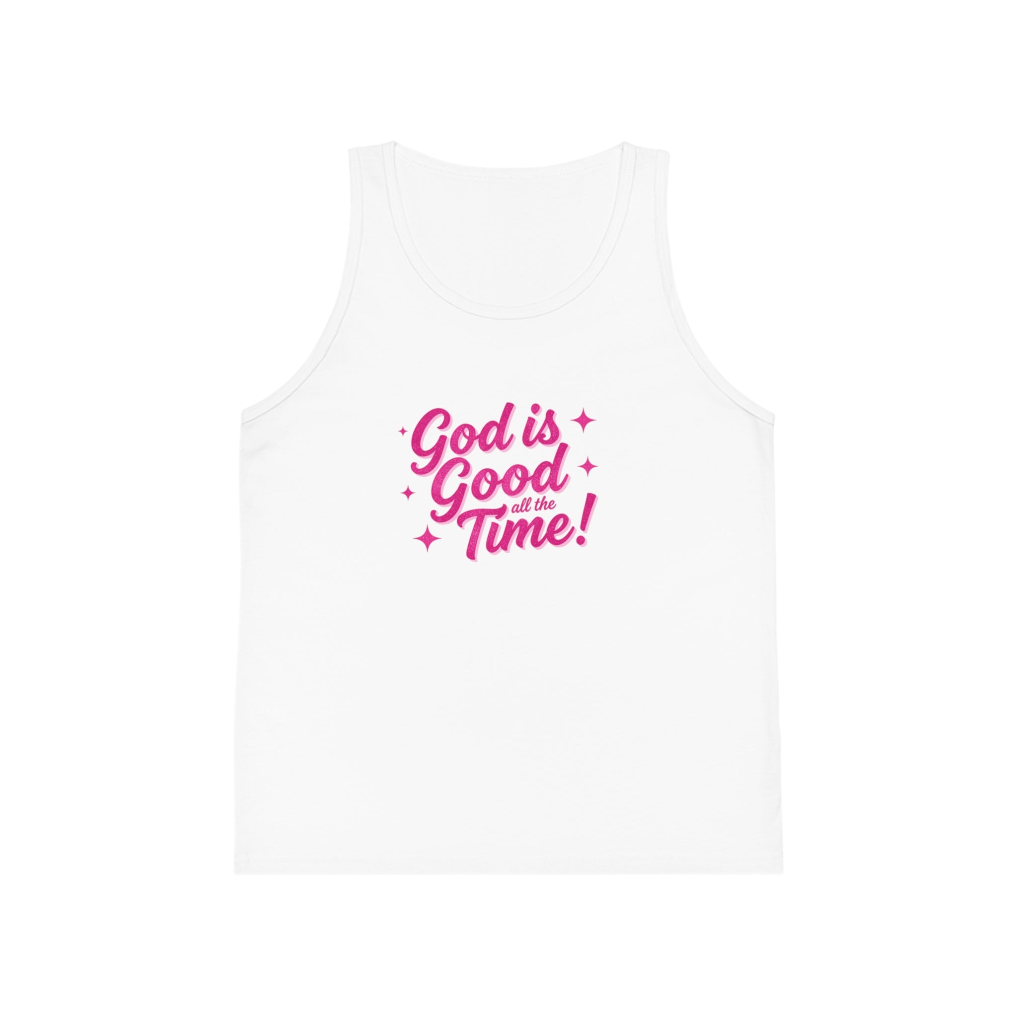 Kids Tank Top — "God Is Good All the Time!" Faith Graphic