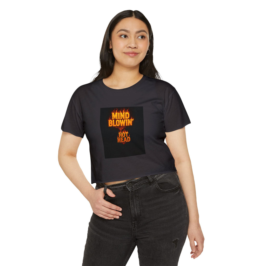 Mind Blown 'Hot Head' Crop Top — Women's Festival Graphic Tee