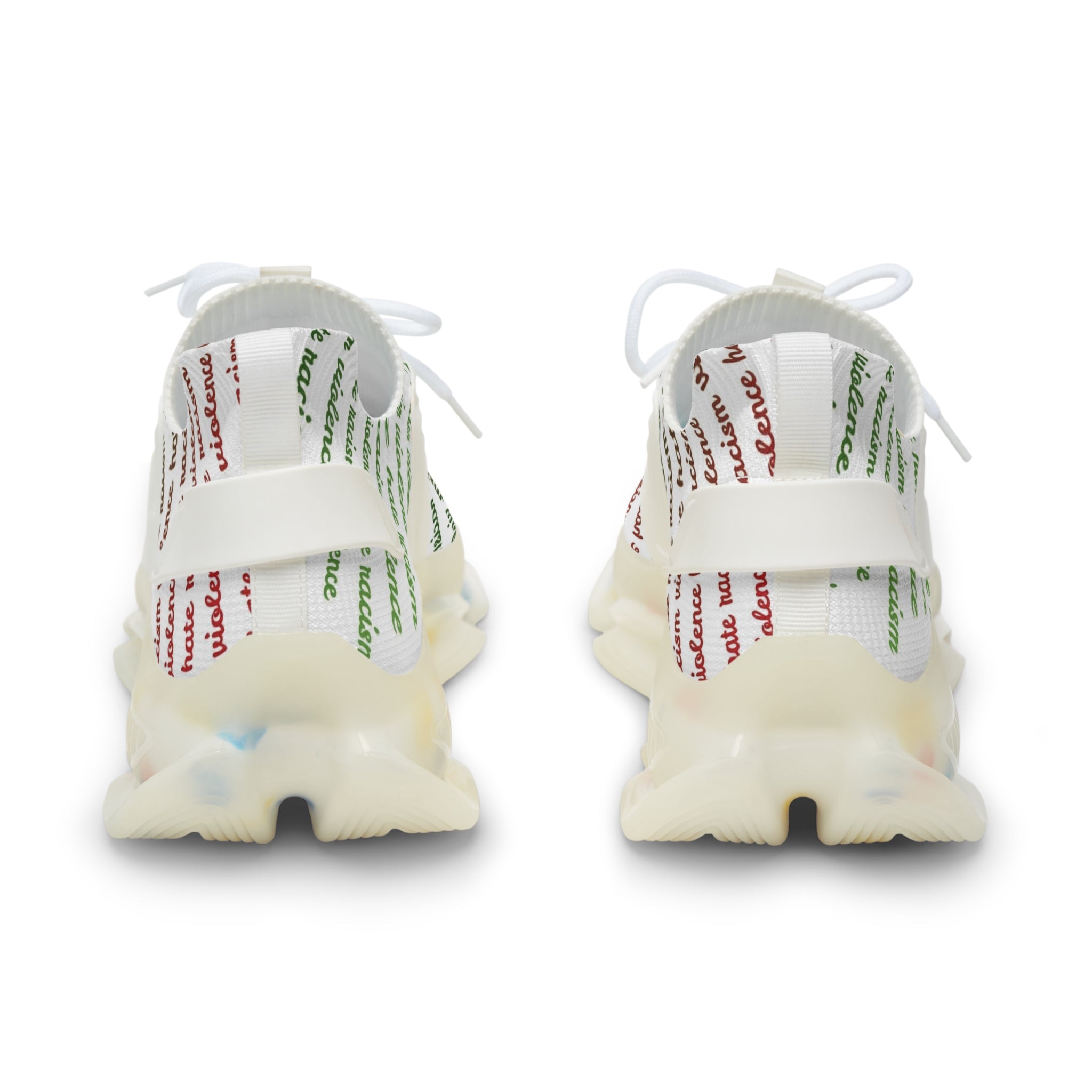 Mesh Sneakers — Men’s Lightweight Breathable Trainers with Repeating Script Design