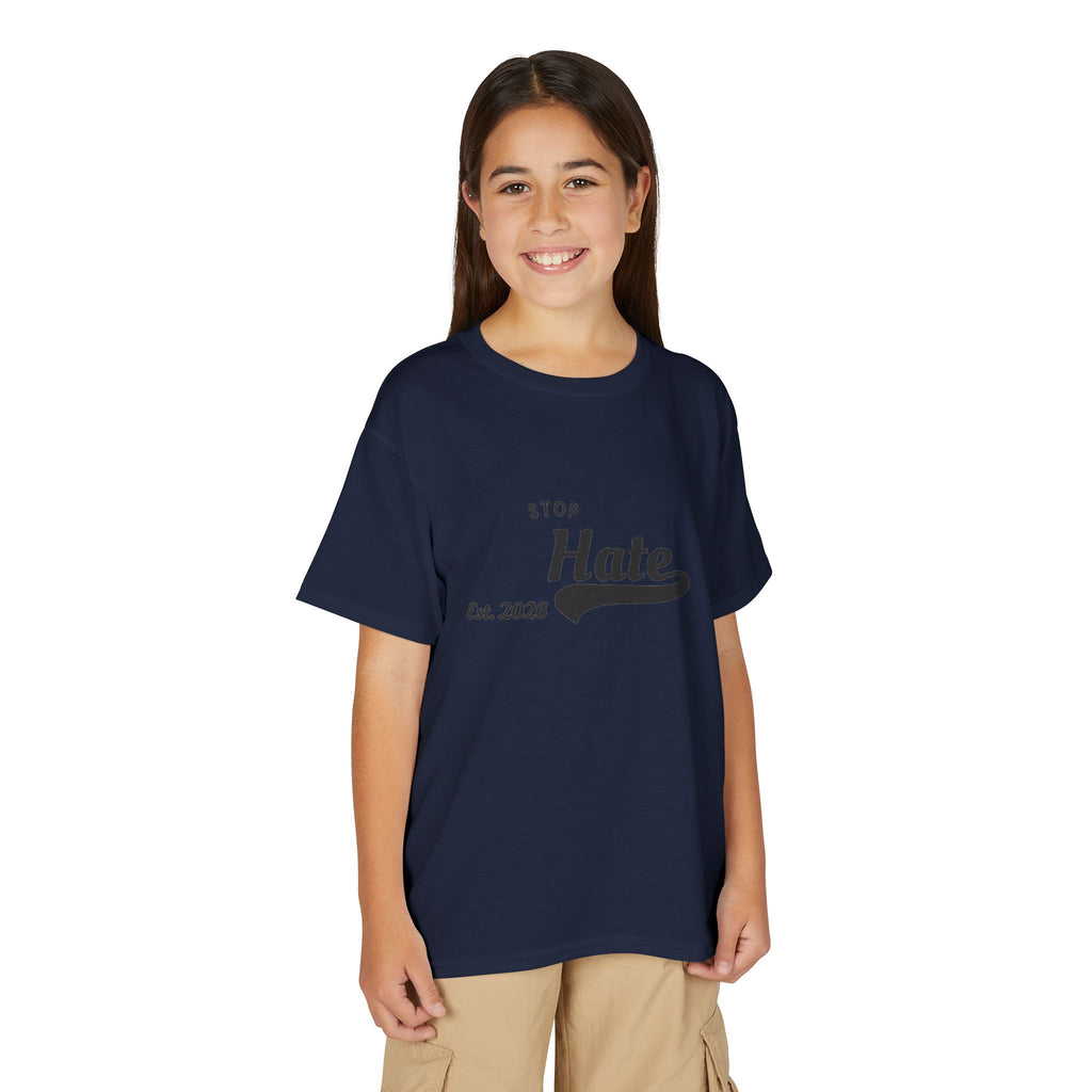 Youth T-Shirt — "Stop Hate Est. 2020" Graphic Tee