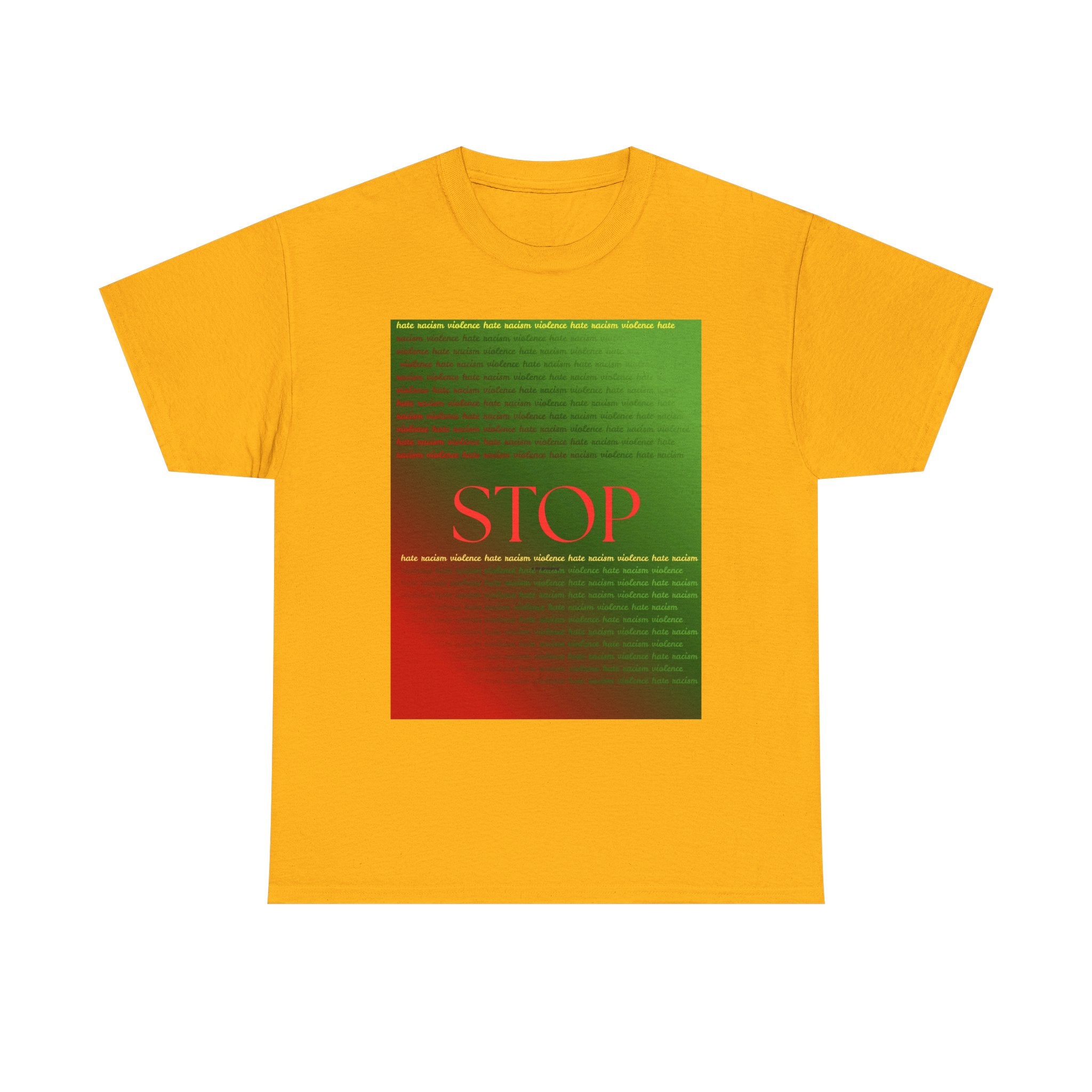 STOP Graphic Tee — Red & Green Gradient Statement T‑Shirt