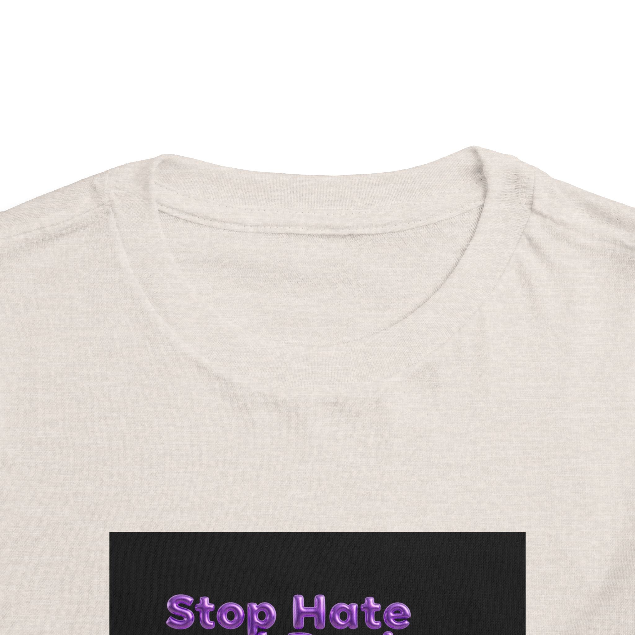 Stop Hate and Racism Toddler Tee — Purple Butterfly Anti-Racism Shirt